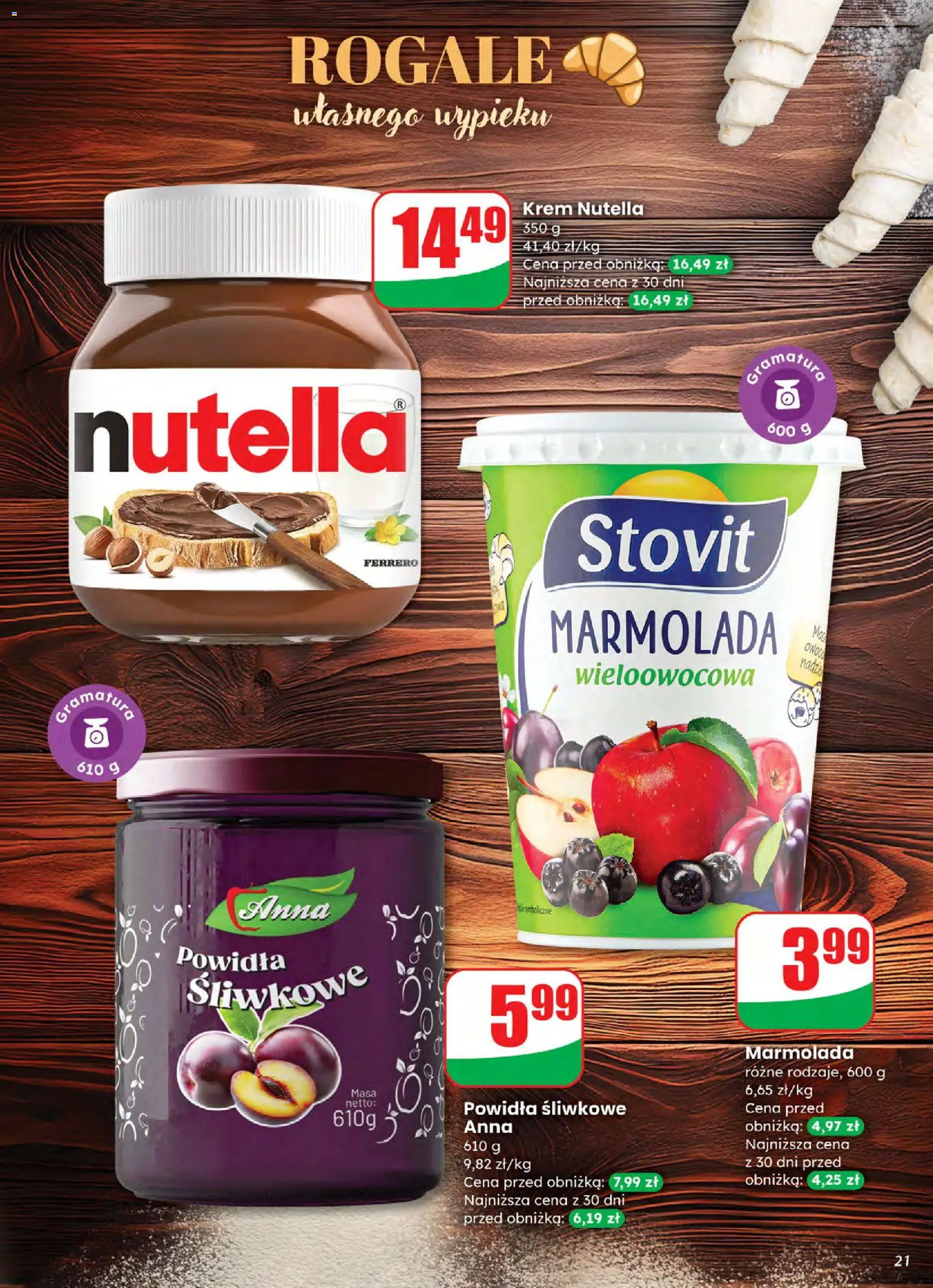 Dino Gazetka od 05.11.2025 | Strona: 21 | Produkty: Powidła śliwkowe, Nutella, Powidła, Krem