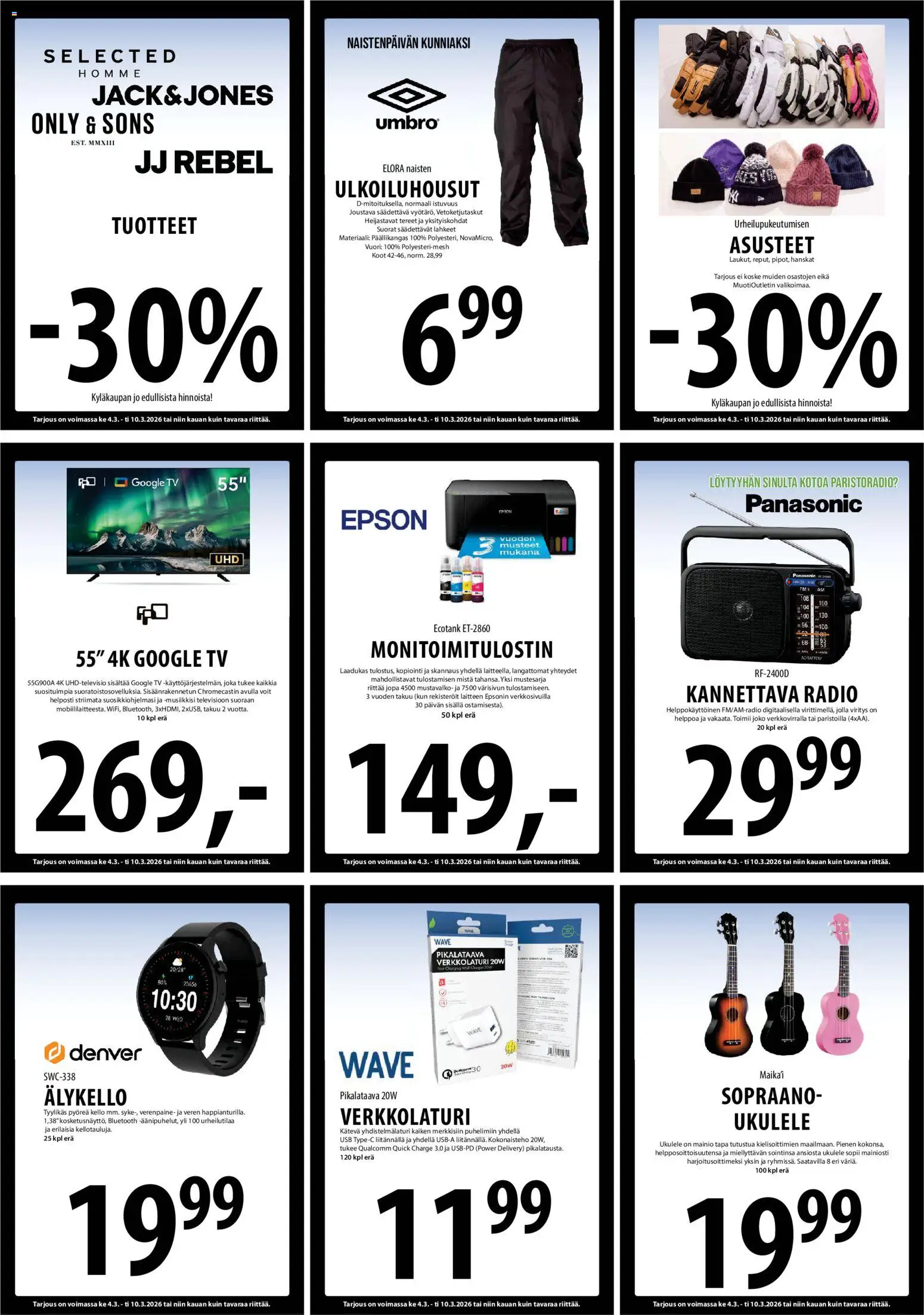 Tuuri tarjoukset – voimassa 04.03.2026 alkaen | Sivu: 14 | Tuotteet: Älykello, Hanskat, Kello, Radio