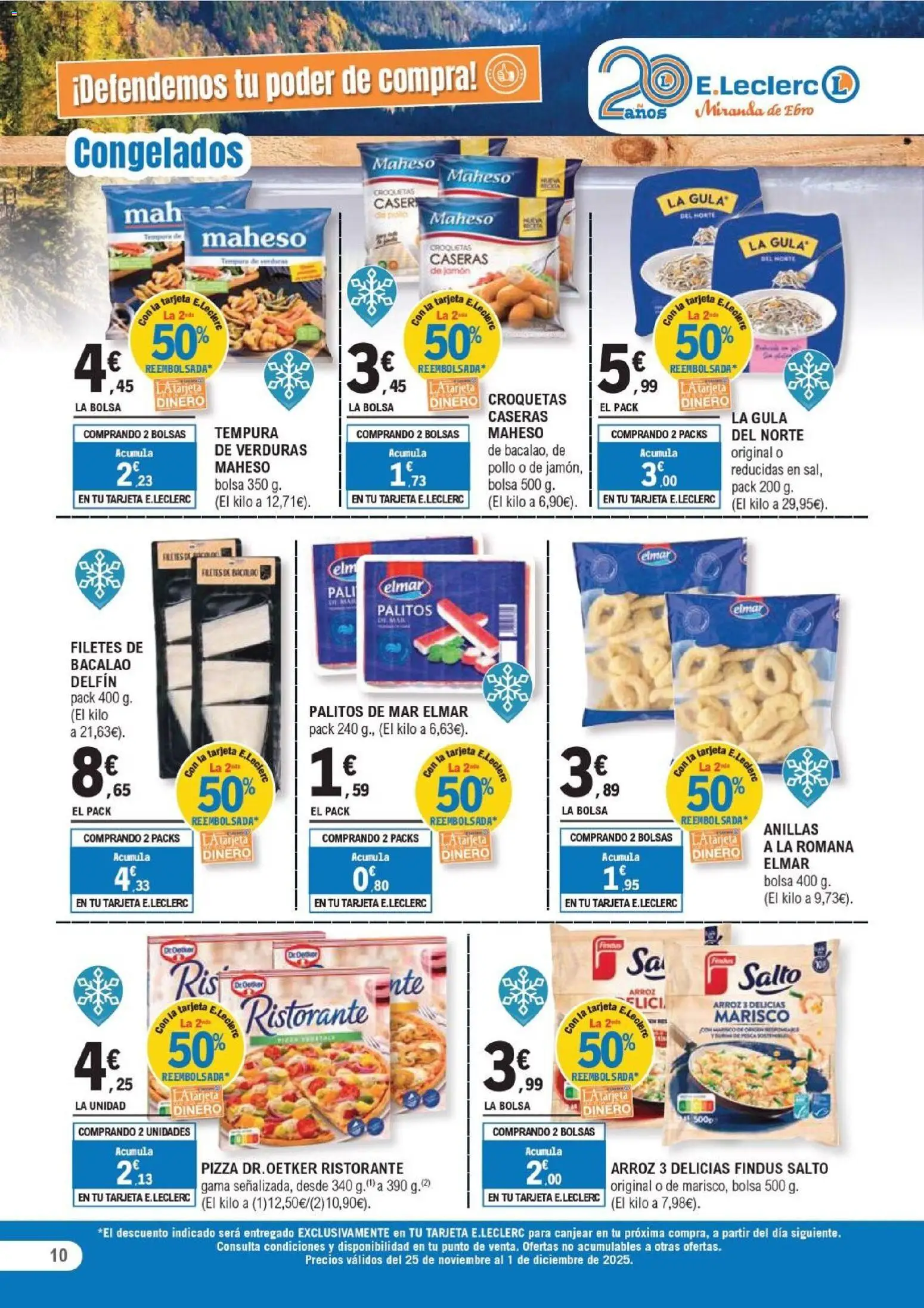 E.Leclerc Black Friday │ válido desde el 25.11.2025 | Página: 10 | Productos: Jamón, Pizza, Arroz, Croquetas