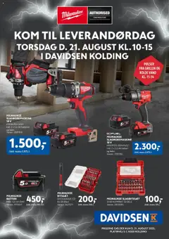Eksempel på tilbudsavis Davidsen - Milwaukee Event Kolding fra butik Davidsen gyldig fra 21.08.2025