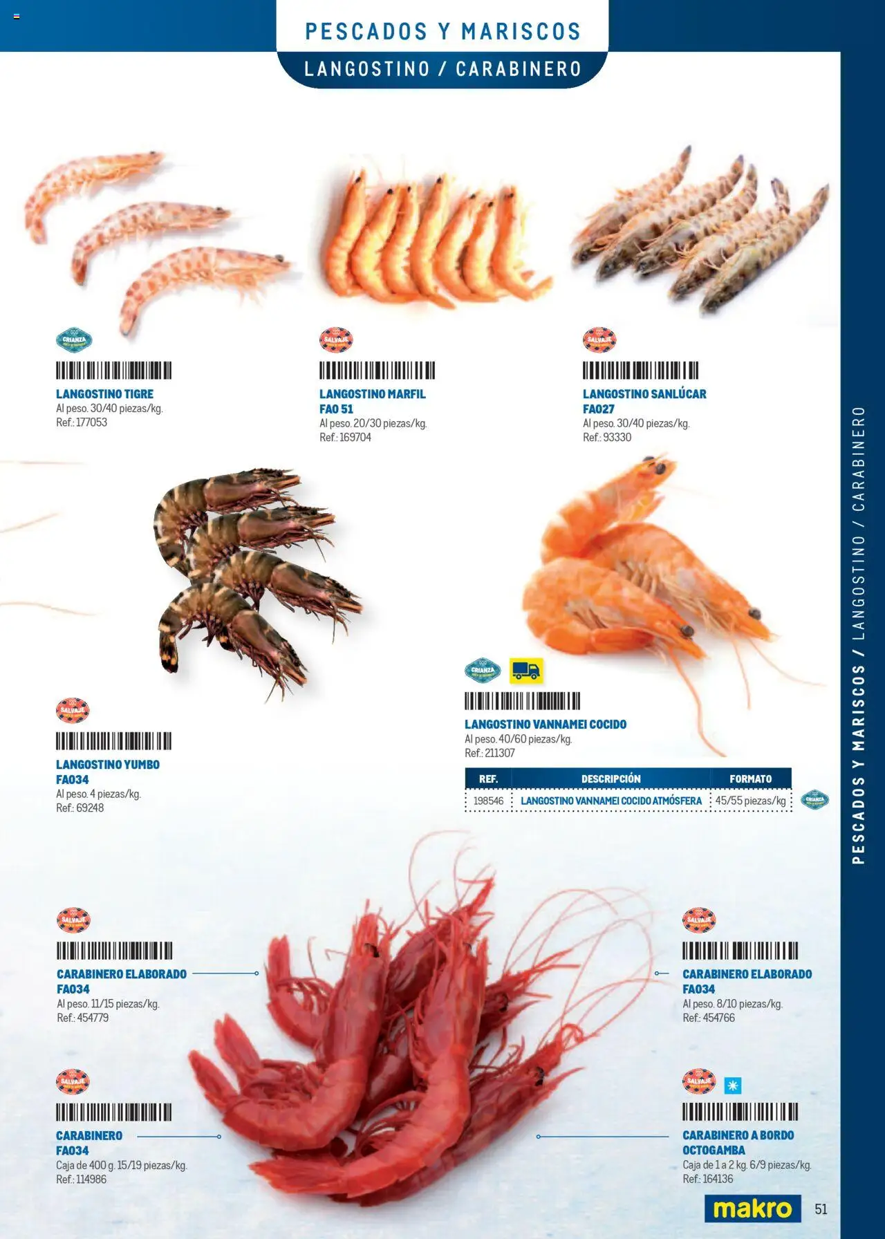 Makro - Especia Carta │ válido desde el 08.04.2025 | Página: 51 | Productos: Caja, Langostino