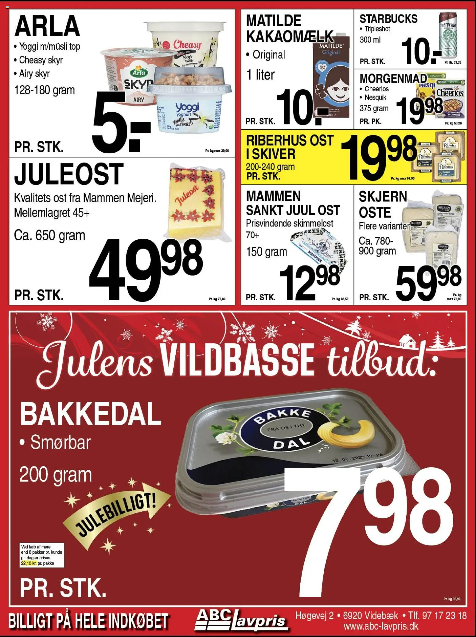 Abc Lavpris tilbudsavis – gyldig fra 26.11.2025 | Side: 4 | Produkter: Ost, Yoghurt, Skyr, Kakaomælk