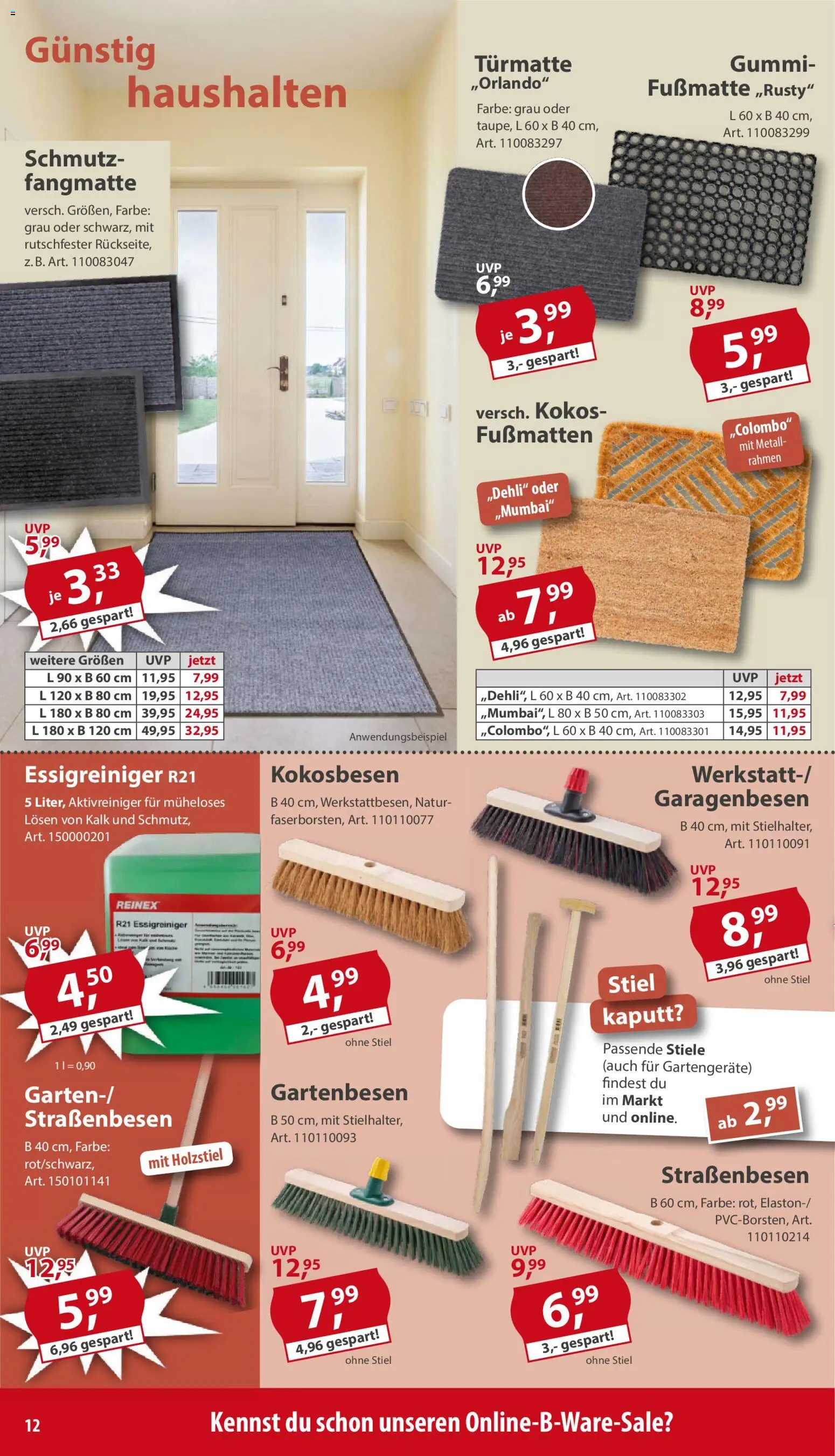 Sonderpreis Baumarkt Prospekt 	 – gültig ab 25.04.2026 | Seite: 12 | Produkte: Fußmatte