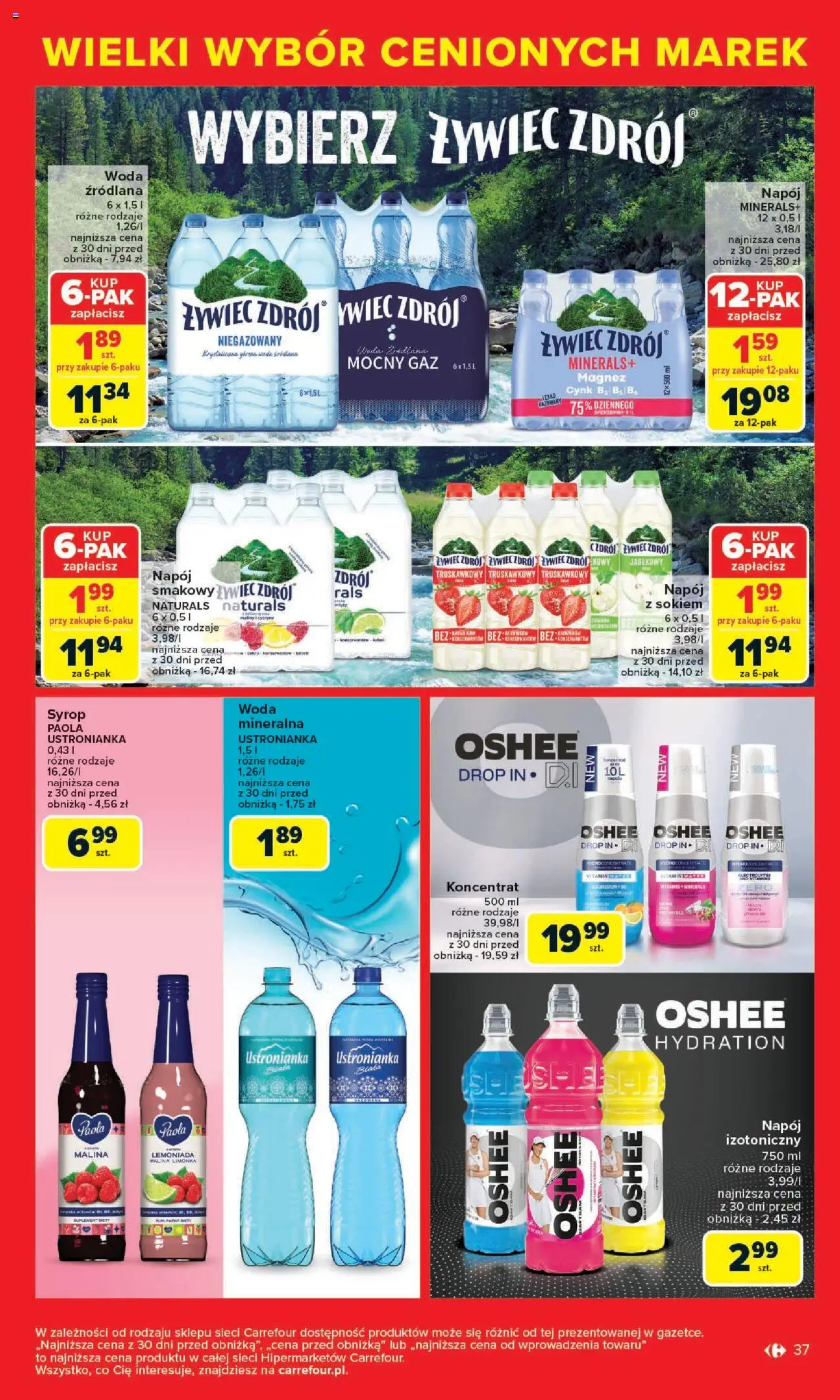 Carrefour Gazetka - Cenione marki, super ceny od 04.08.2025 | Strona: 37 | Produkty: Syrop, Limonka, Malina, Maliny