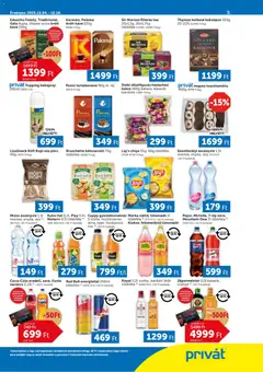 PRIVÁT Akciós újság - amely érvényes a következő dátumtól: 04.12.2025 | Oldal: 3 | Termékek: Őszibarack, Energiaital, Tortabevonó, Ásványvíz