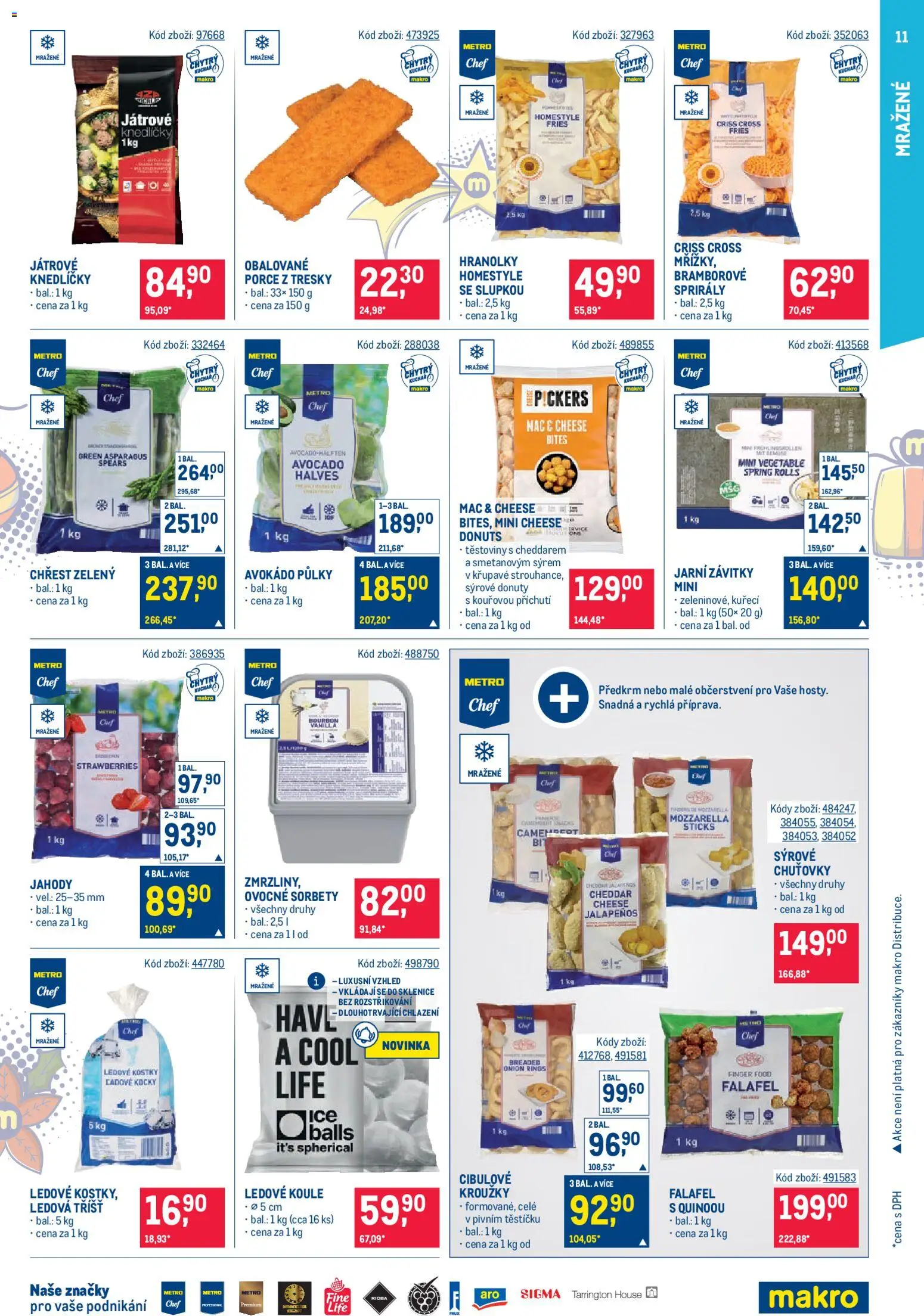 Makro leták - Gastronomie od 17.12.2025 | Strana: 11 | Produkty: Falafel, Těstoviny, Kostky, Cheddar