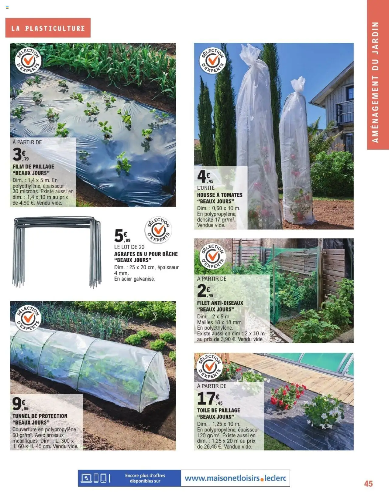  | Page: 45 | Produits: Toile de paillage, Couverture, Tomates