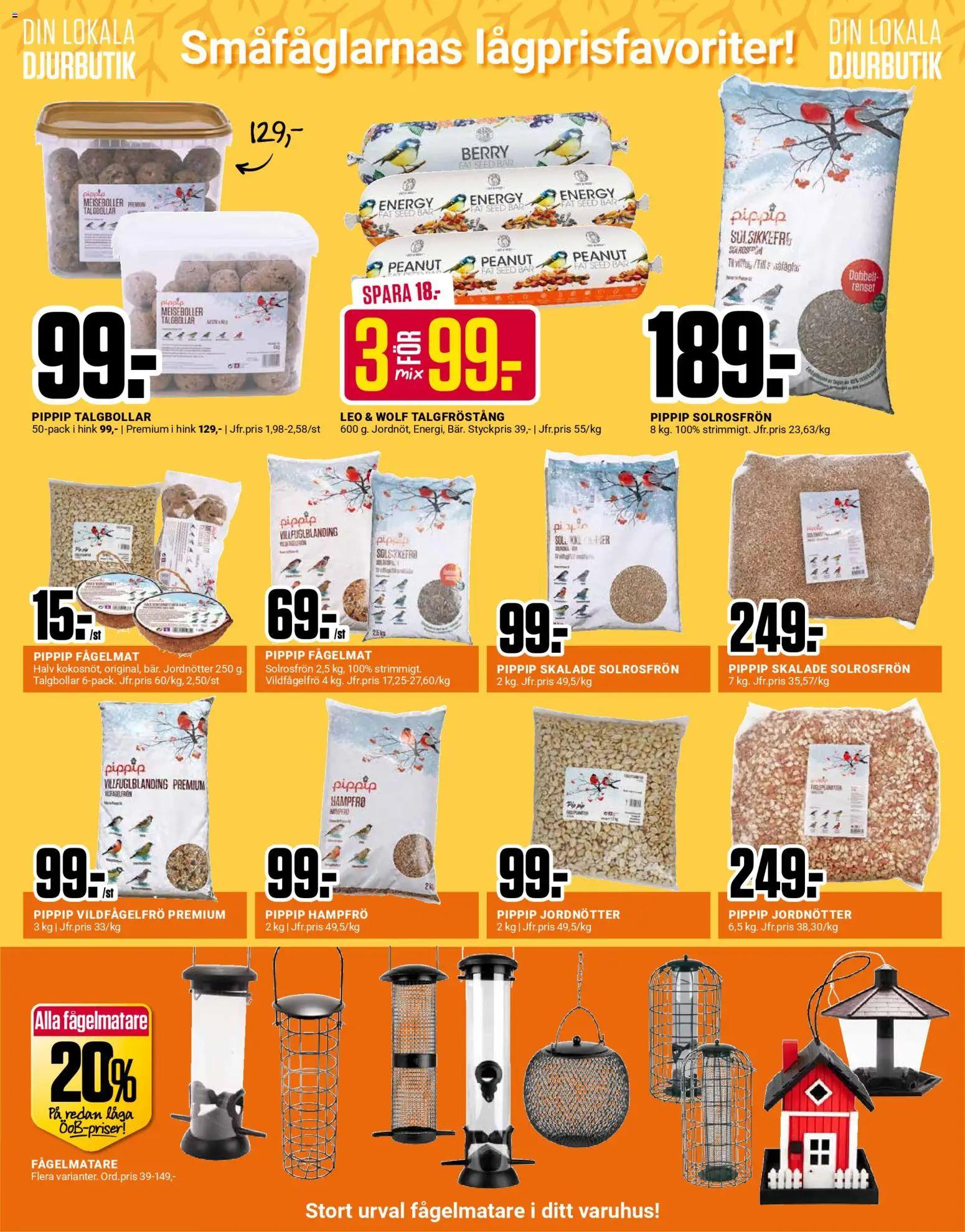 ÖoB reklamblad aktuell från 17.11.2025 | Sida: 11 | Produkter: Fågelmat, Jordnötter, Fågelmatare, Hink