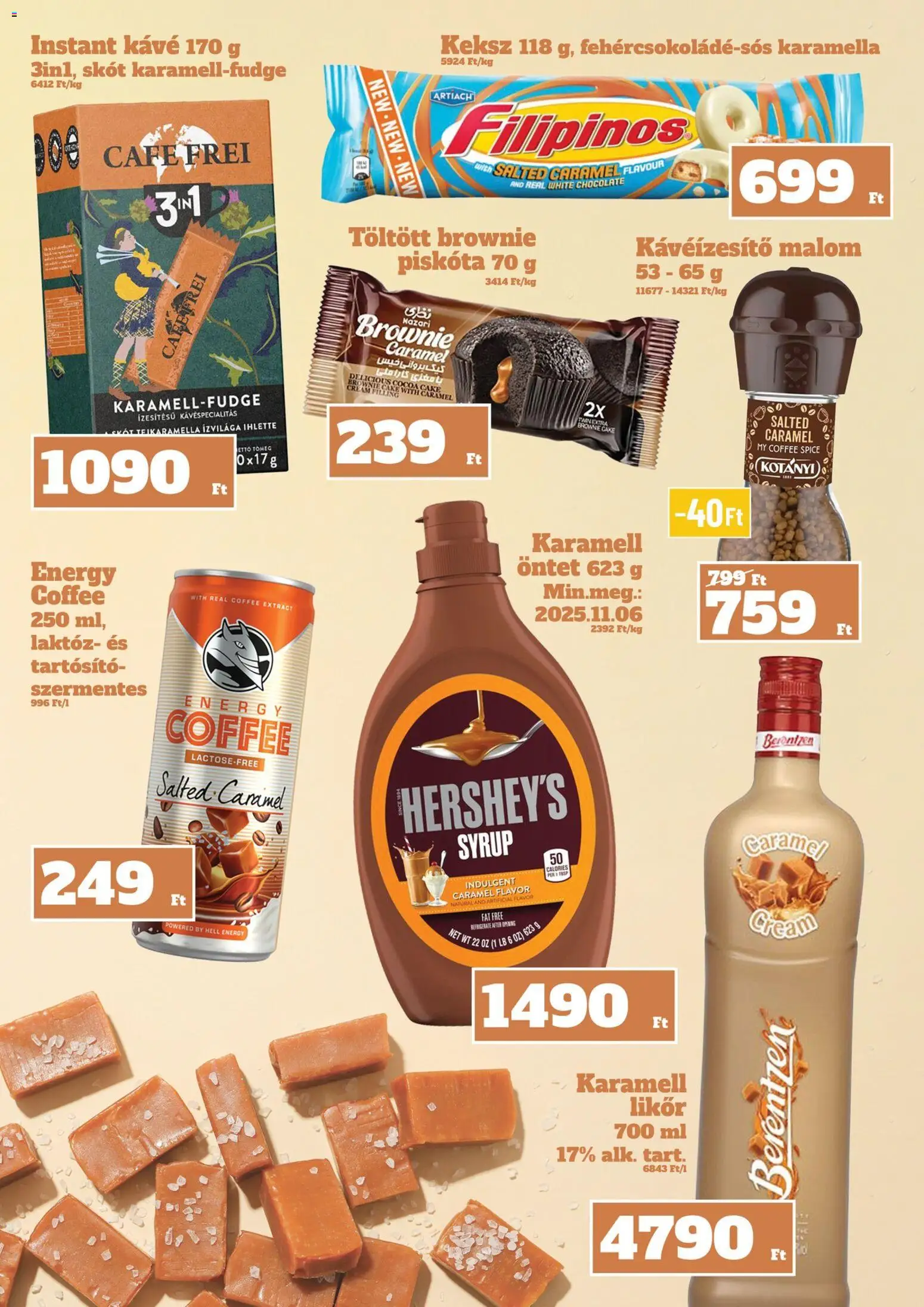 Family Diszkont akciós ujság - amely érvényes a következő dátumtól: 30.10.2025 | Oldal: 29 | Termékek: Piskóta, Kávé, Brownie, Likőr