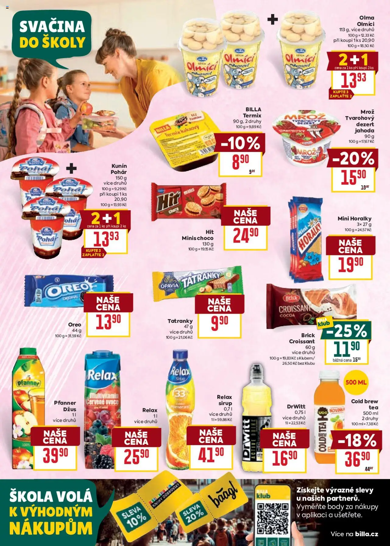 Billa Velký leták od 20.08.2025 | Strana: 13 | Produkty: Džus, Sirup, Croissant, Body