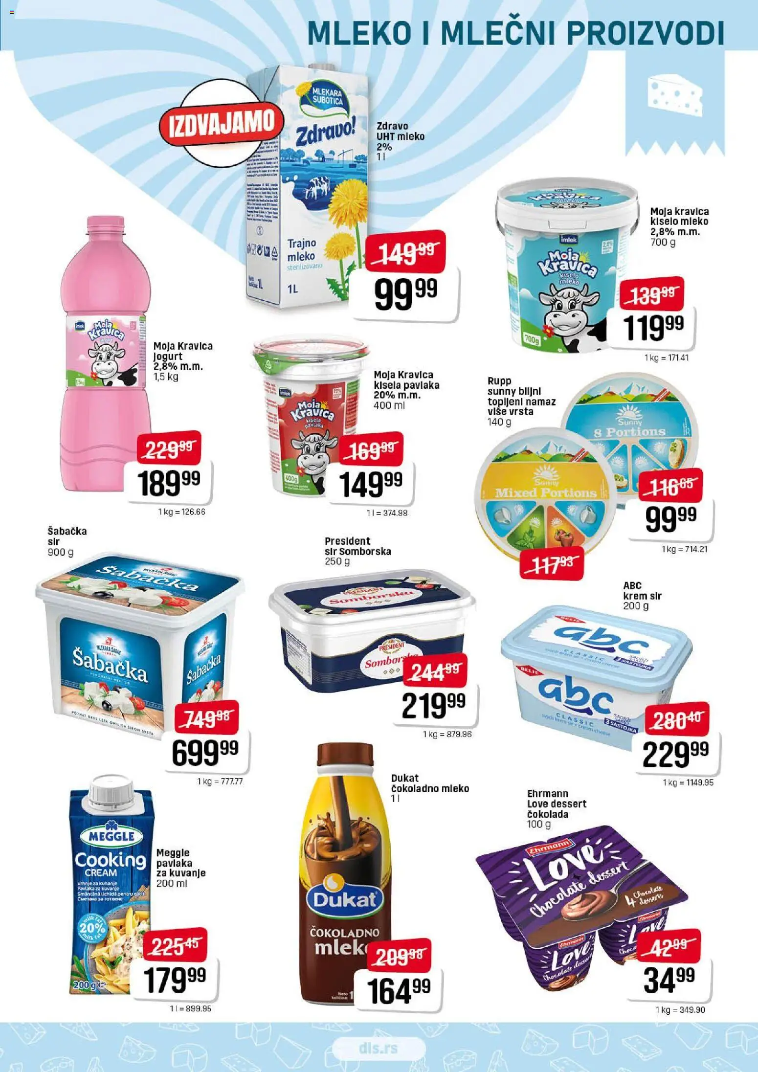 DIS katalog - važi od 23.10.2025 | Strana: 3 | Proizvode: Čokoladno mleko, Mleko, Sir, Pavlaka
