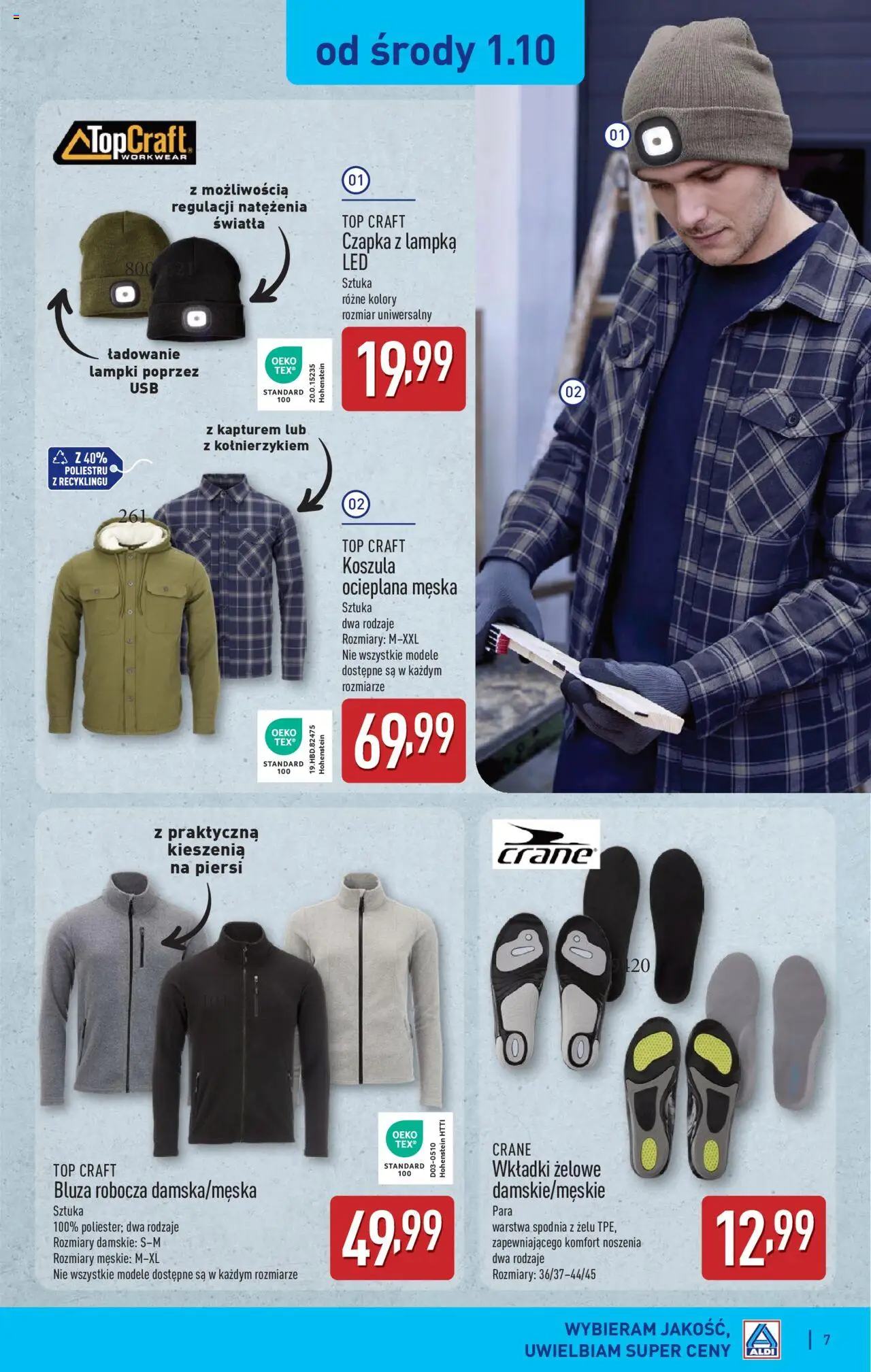 Aldi Gazetka - Artykuły przemysłowe i tekstylia od 29.09.2025 | Strona: 7 | Produkty: Top, Piersi, Czapka, Lampki