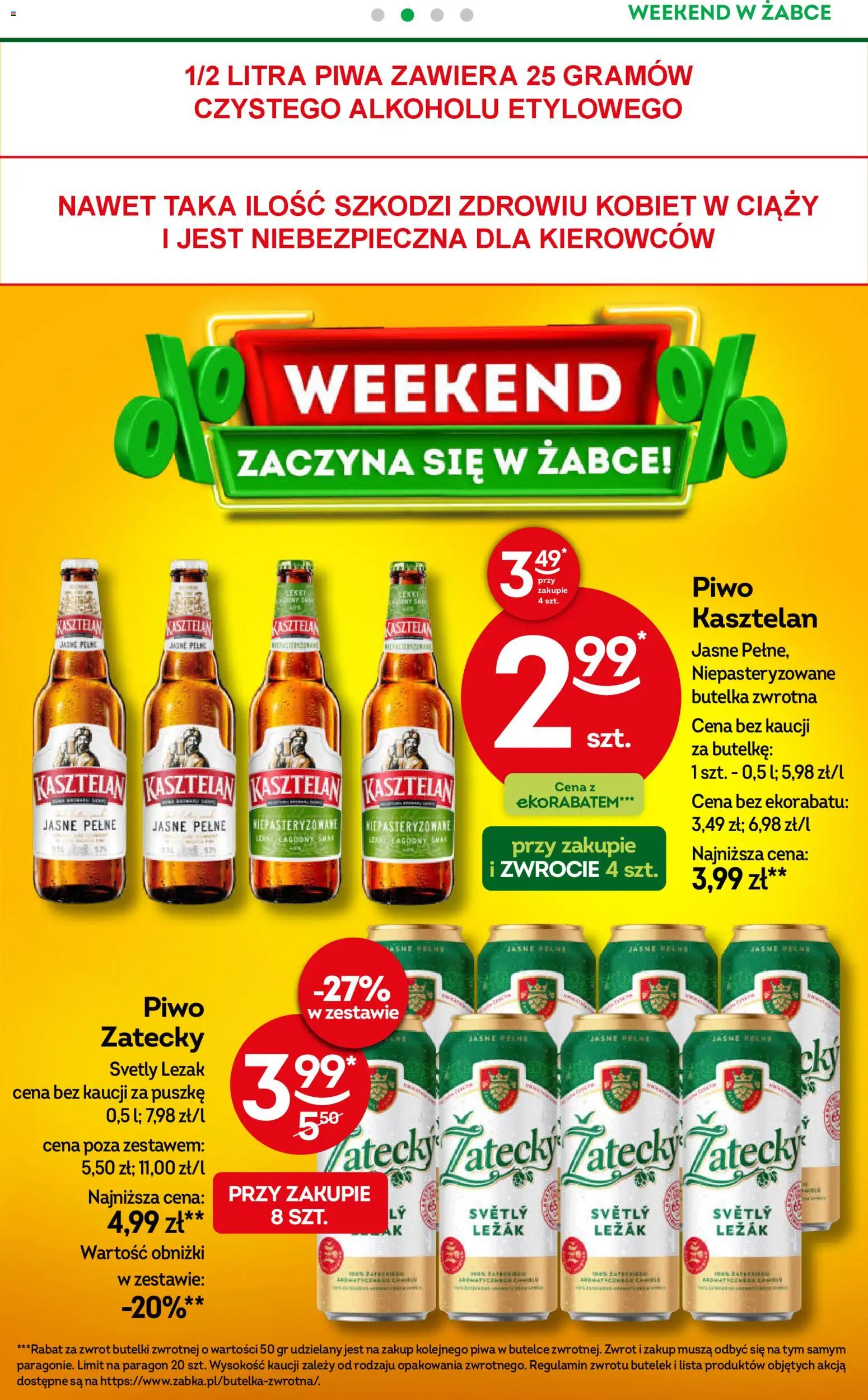Żabka Gazetka - Weekendowe promocje od 24.10.2025 | Strona: 3 | Produkty: Leżak, Piwo
