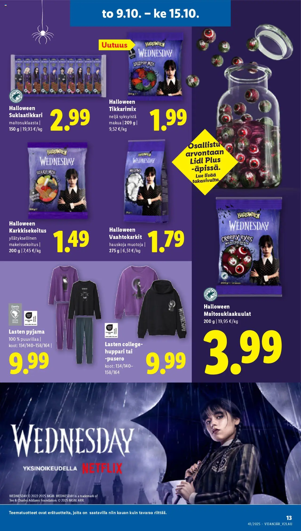 Lidl tarjoukset - Rovaniemi – voimassa 09.10.2025 alkaen | Sivu: 17 | Tuotteet: Vaahtokarkit, Huppari, Pyjama, Tee
