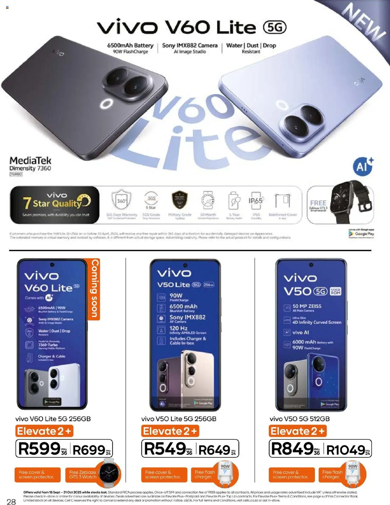 New Cell C catalogue – valid from 16.09.2025 | Page: 28 | Products: Watch, Camera, Smartwatch, Water