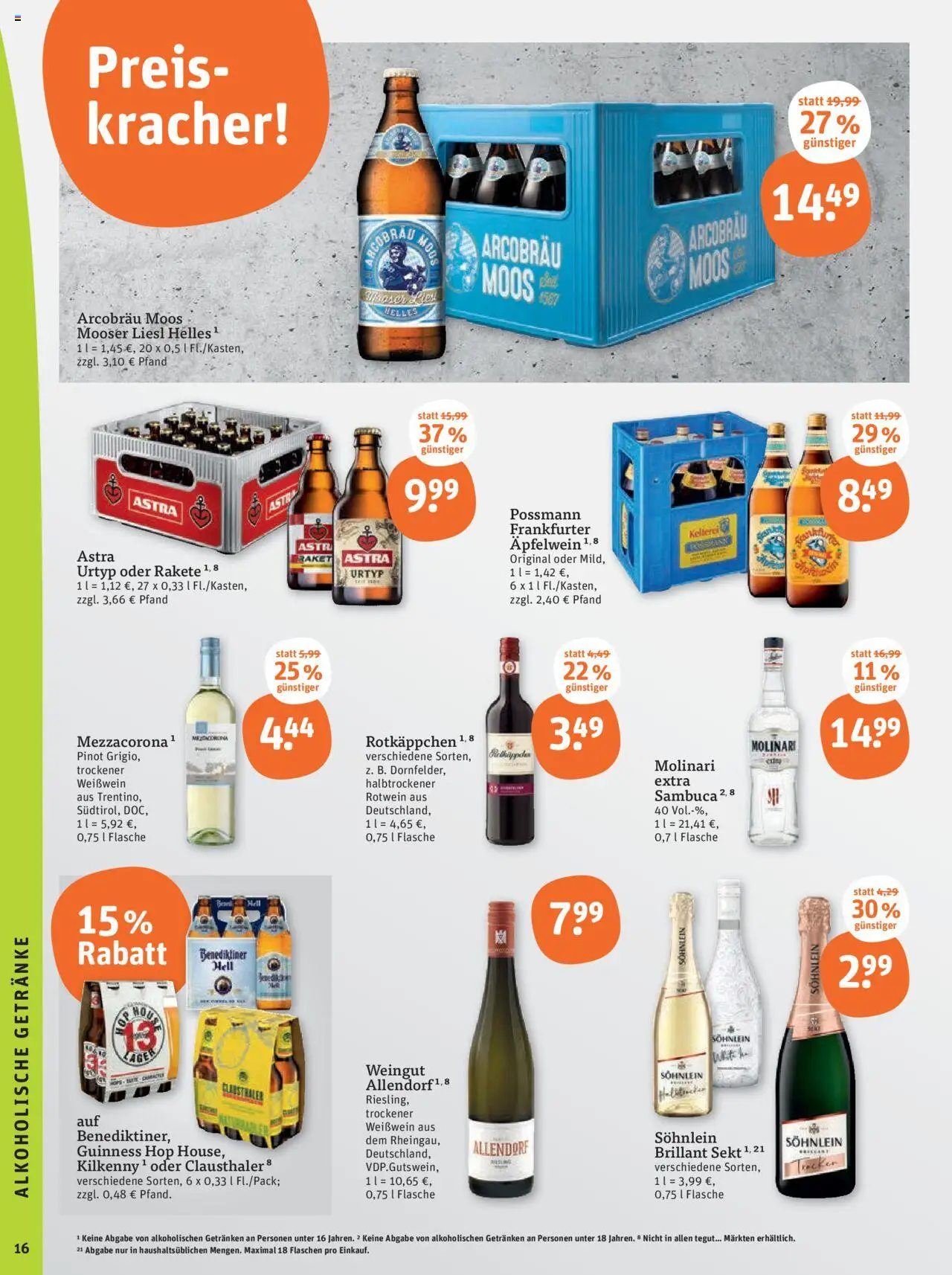 Tegut - Hessen, Niedersachsen, Rheinland-Pfalz - gültig ab dem 28.07.2025 | Seite: 18 | Produkte: Weißwein, Rotwein, Benediktiner hell, Rotkäppchen