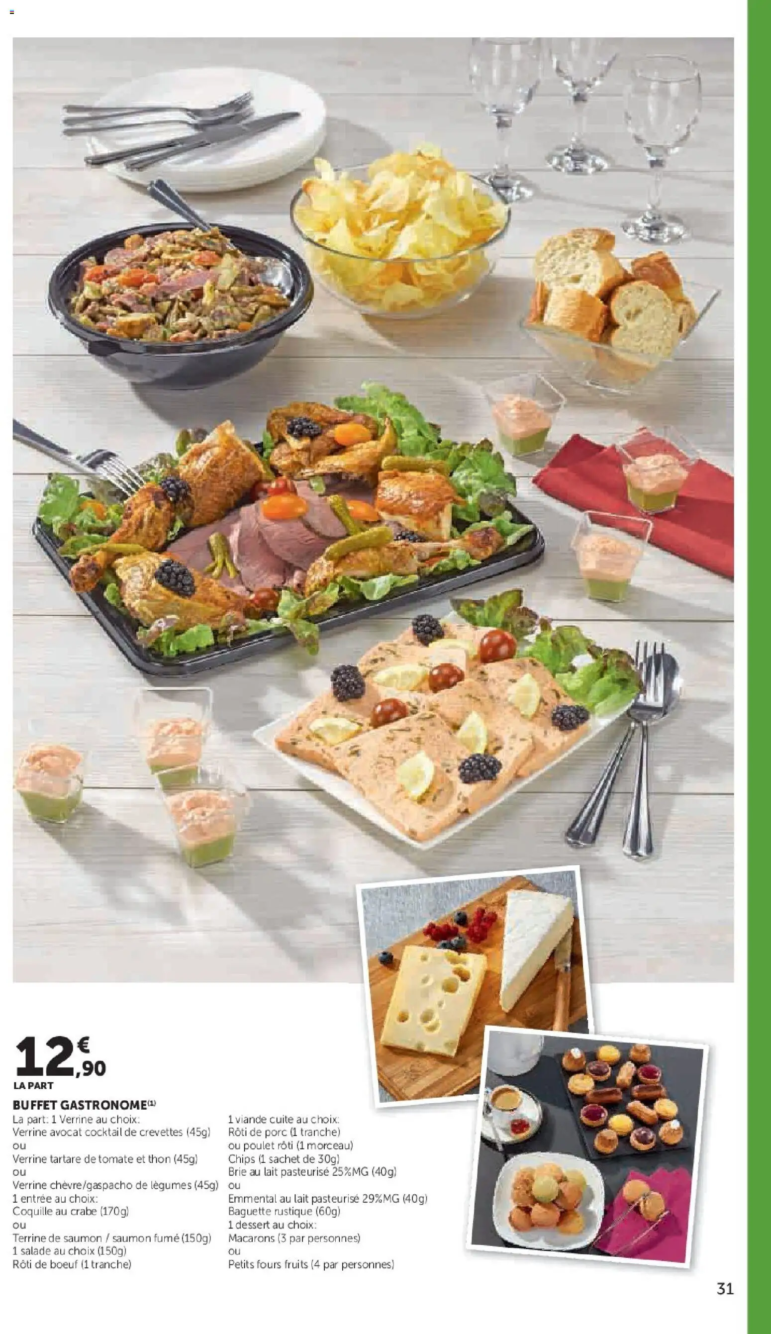 {H1} | Page: 31 | Produits: Saumon fumé, Buffet, Porc, Chips