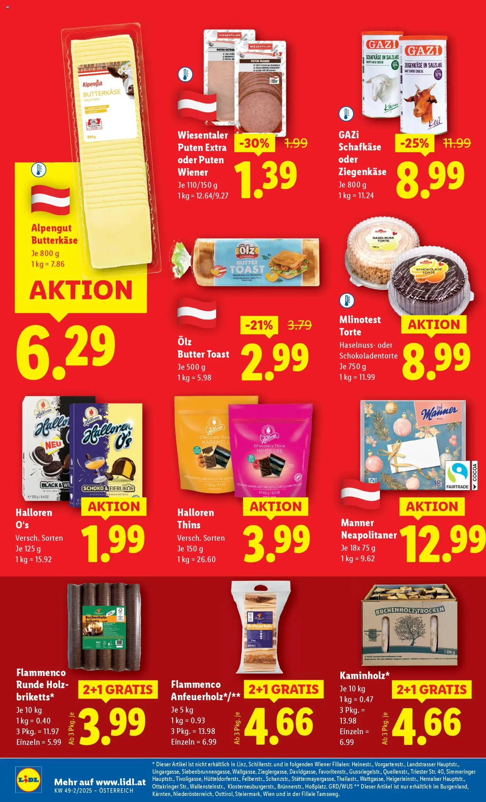 Lidl Flugblatt - Eisenstadt, Ebenfurth, Mattersburg gültig ab 04.12.2025 | Seite: 20 | Produkte: Himbeere, Butter, Schokolade