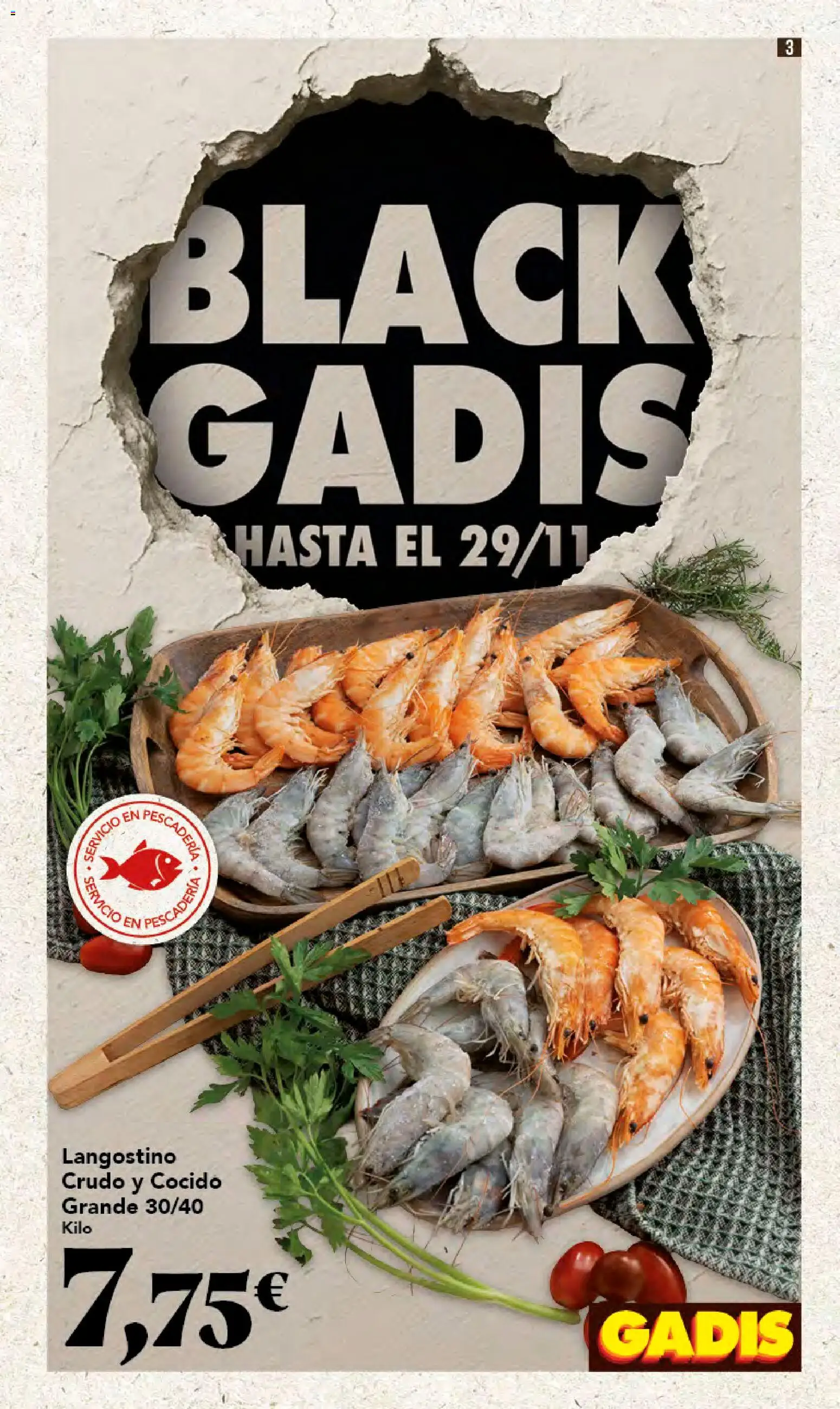 Gadis - Black Friday │ válido desde el 20.11.2025 | Página: 3 | Productos: Langostino