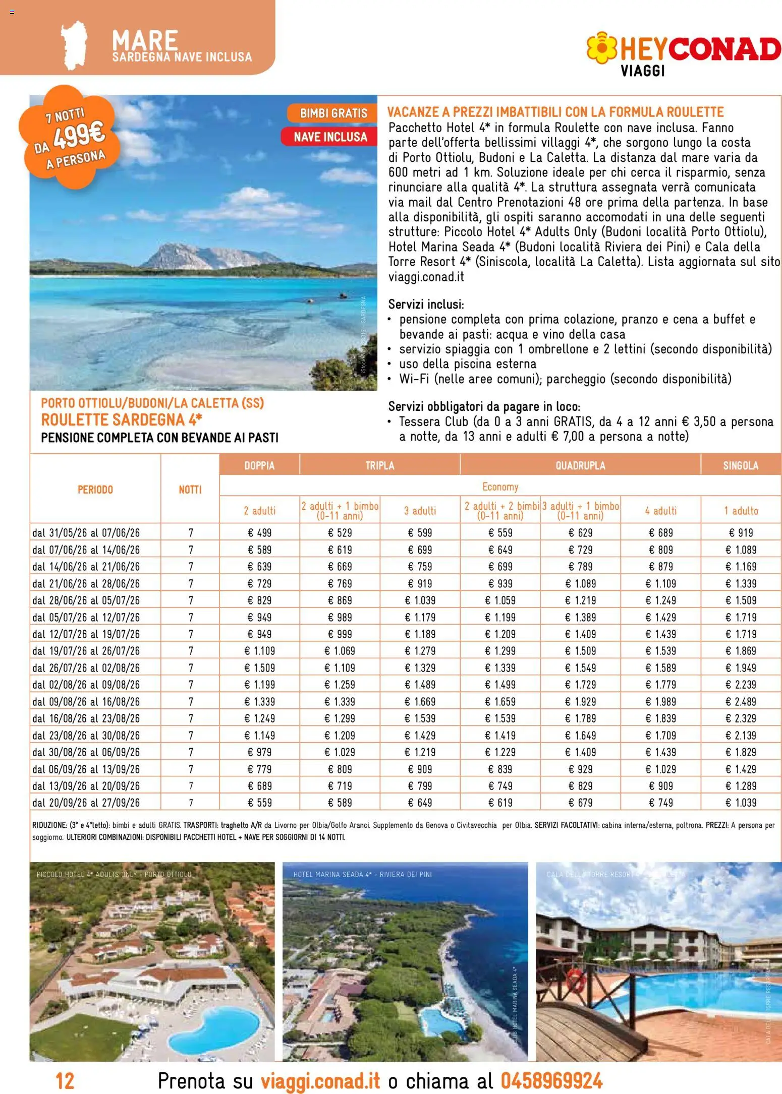 Volantino Conad del 01.04.2026 | Pagina: 12 | Prodotti: Ombrellone, Acqua, Vino, Piscina