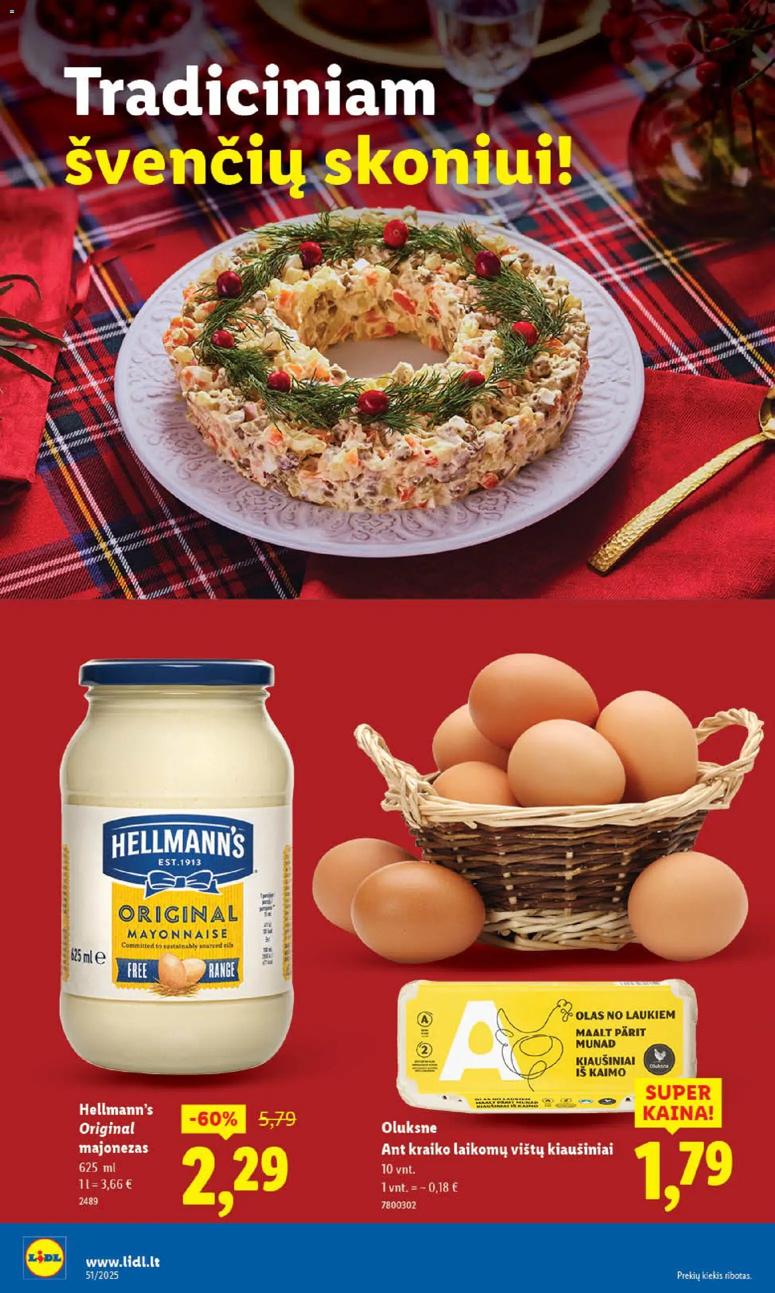LIDL akcijos nuo 15.12.2025 | Puslapis: 20 | Prekių: Kiaušiniai, Majonezas