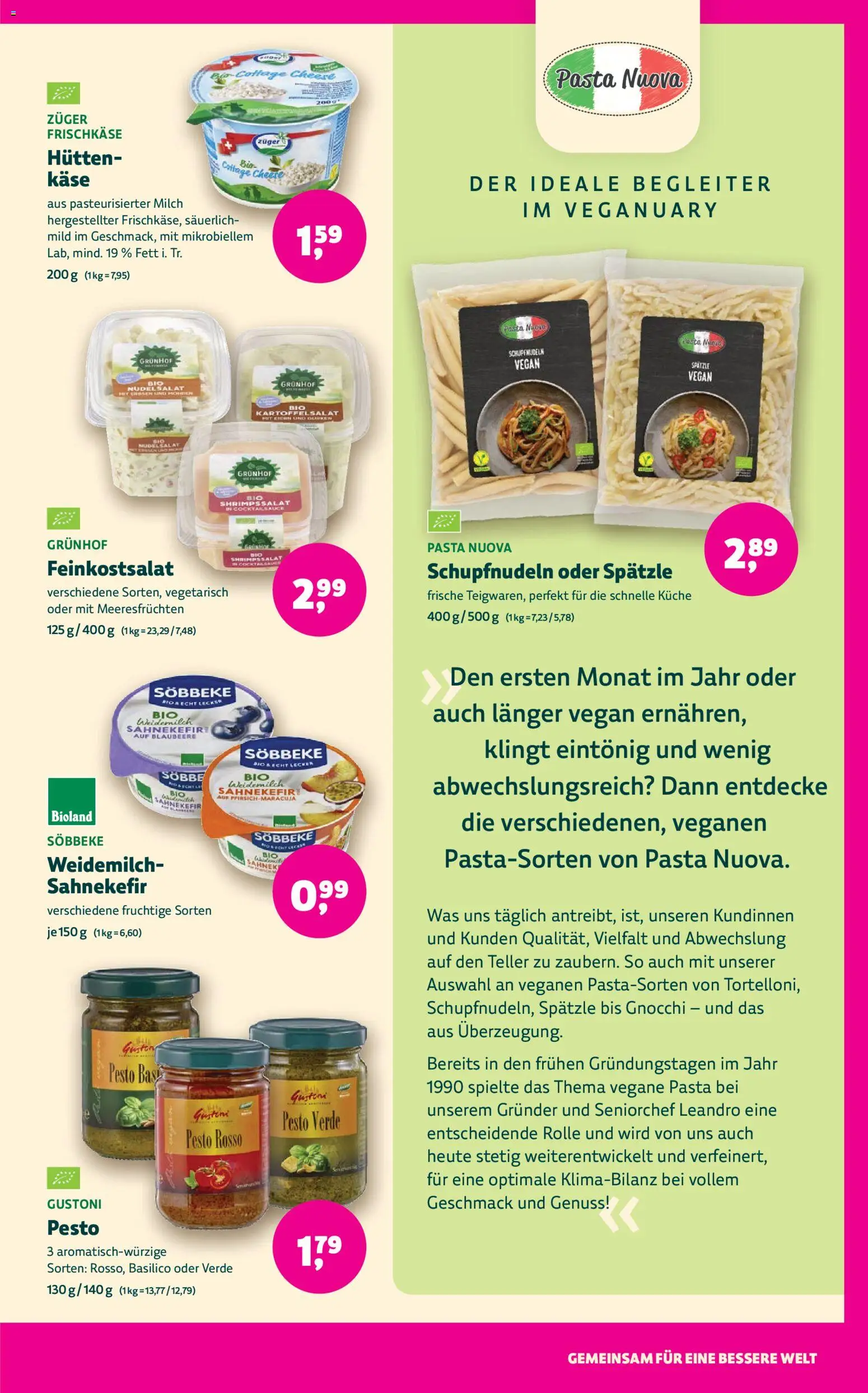 BioMarkt Prospekt – gültig ab 14.01.2026 | Seite: 9 | Produkte: Käse, Mohren, Pasta, Gurken
