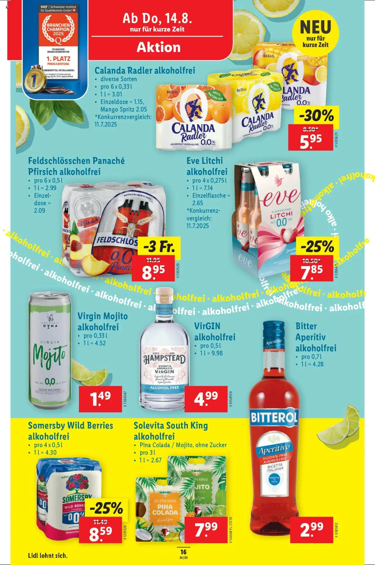 Lidl Aktionen ab 14.08.2025 | Seite: 18 | Produkte: Grapefruit, Mango, Pfirsich, Zucker
