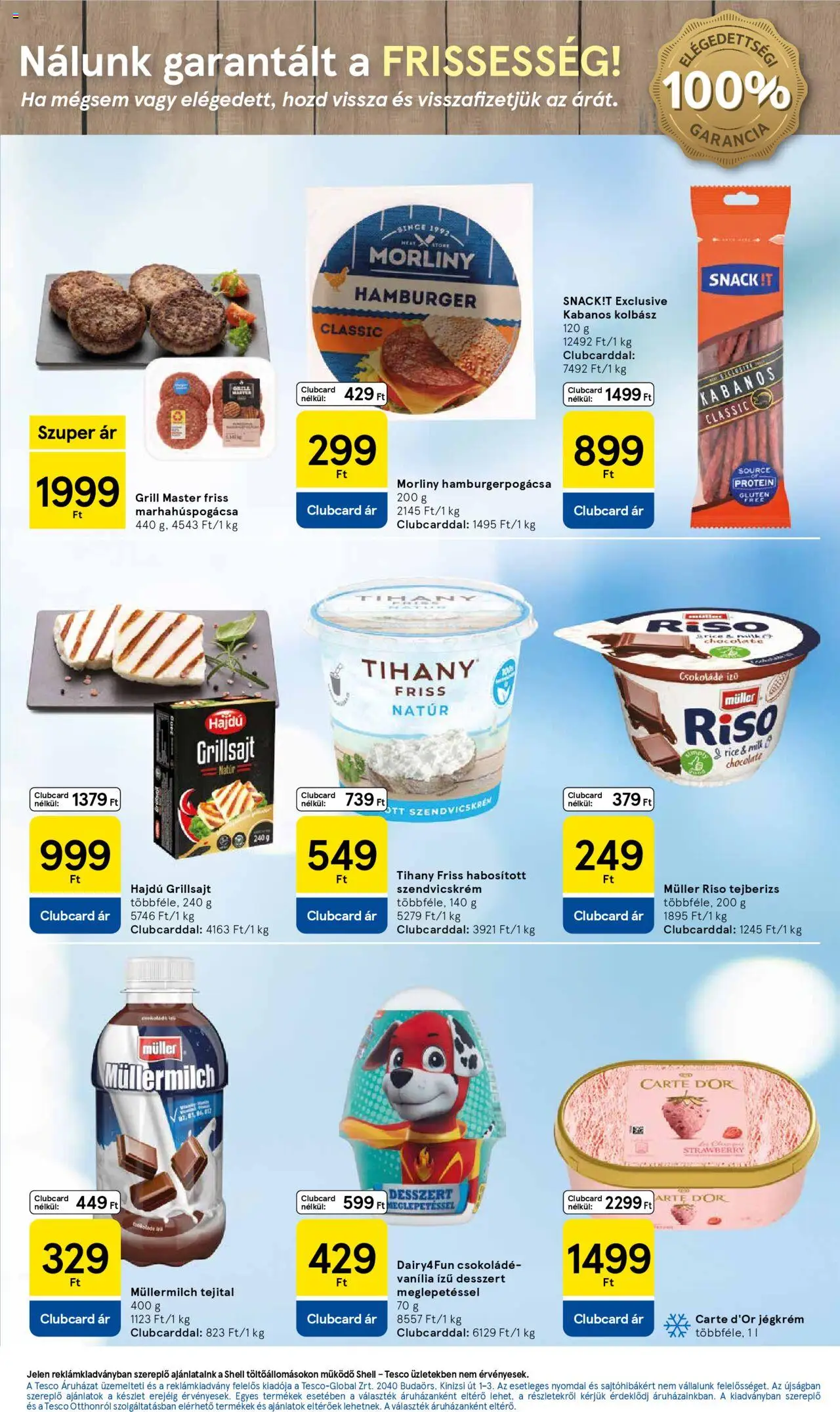 Tesco akciós ujság - amely érvényes a következő dátumtól: 29.05.2025 | Oldal: 3 | Termékek: Hamburgerpogácsa, Tejberizs, Szendvicskrém, Hamburger