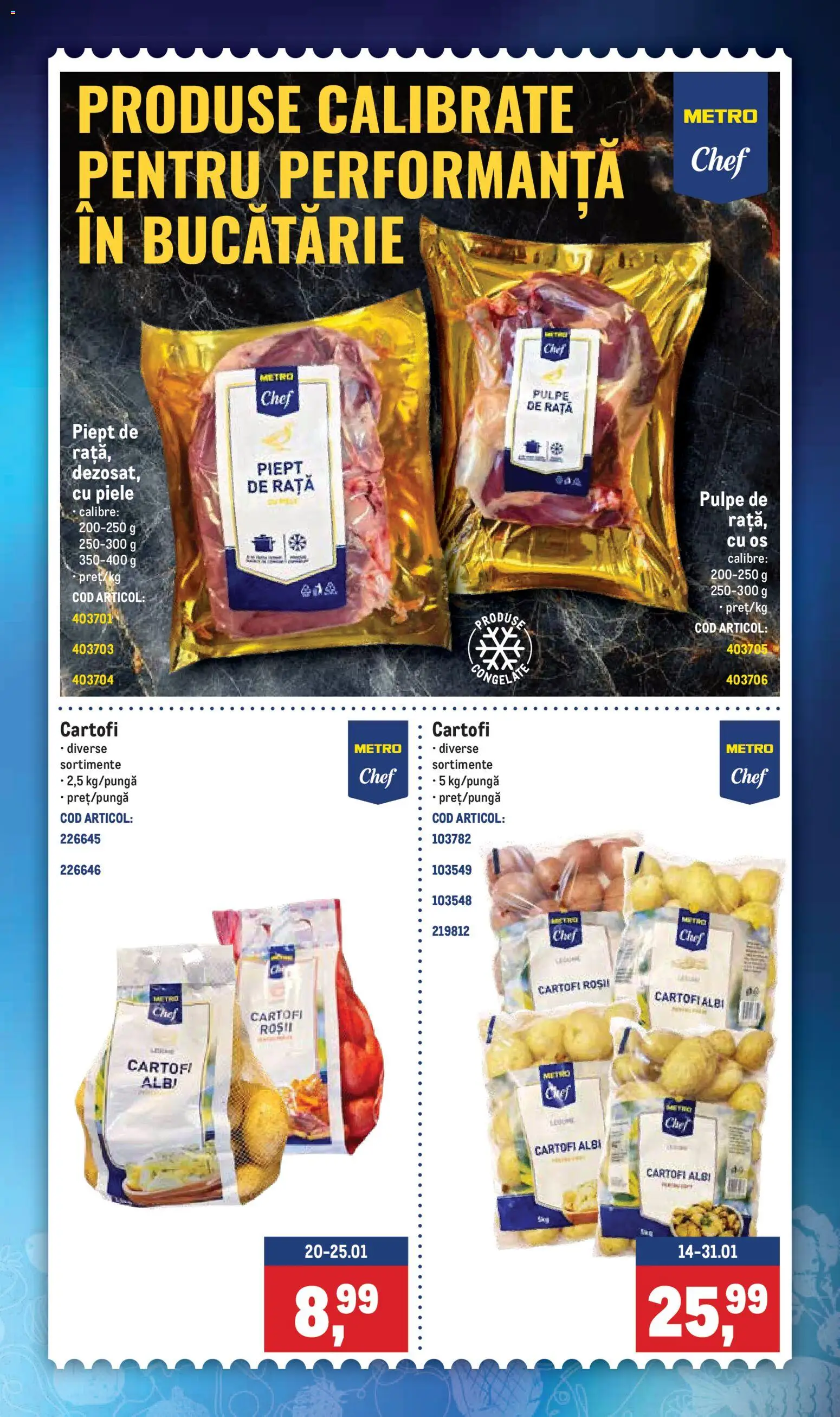 Noul catalog Metro – valabil de la 19.01.2026 | Pagină: 2 | Produse: Bucătărie, Rață, Roșii, Cartofi