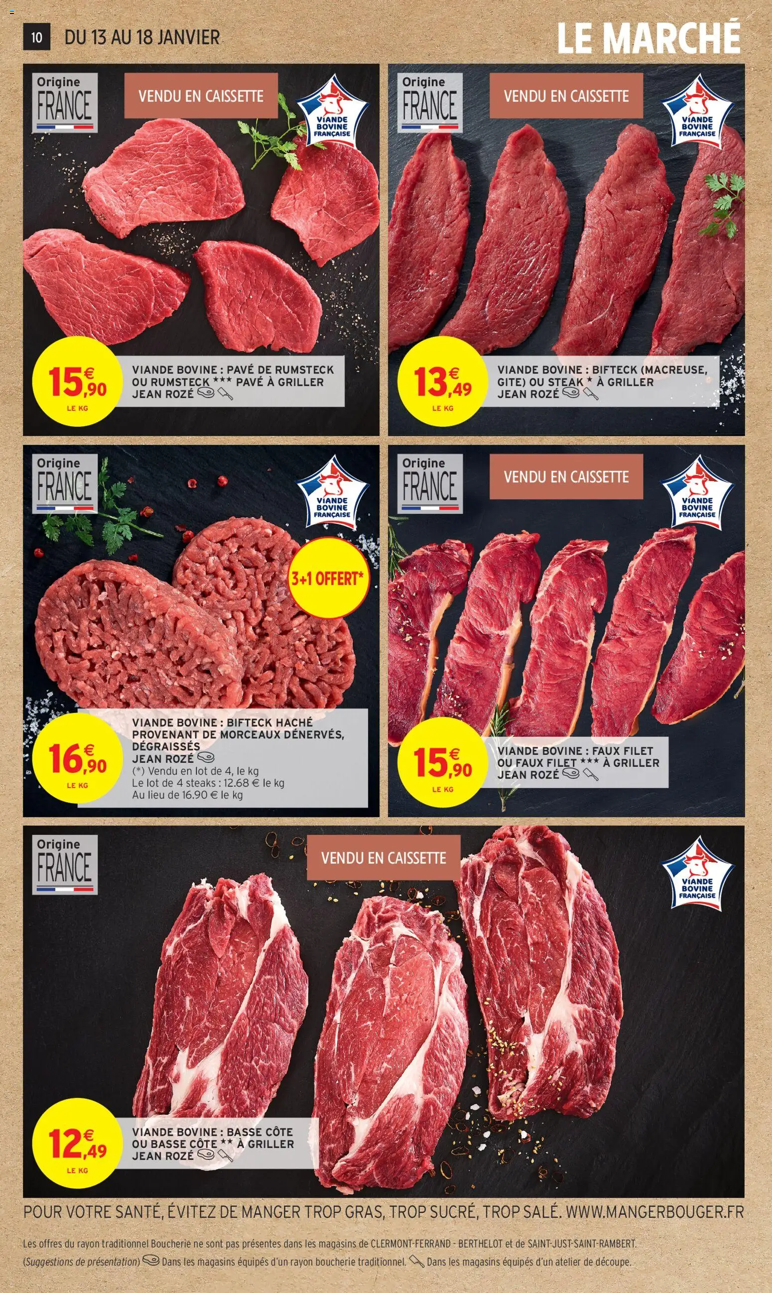 {H1} | Page: 10 | Produits: Viande, Rumsteck, Basse côte, Viande bovine