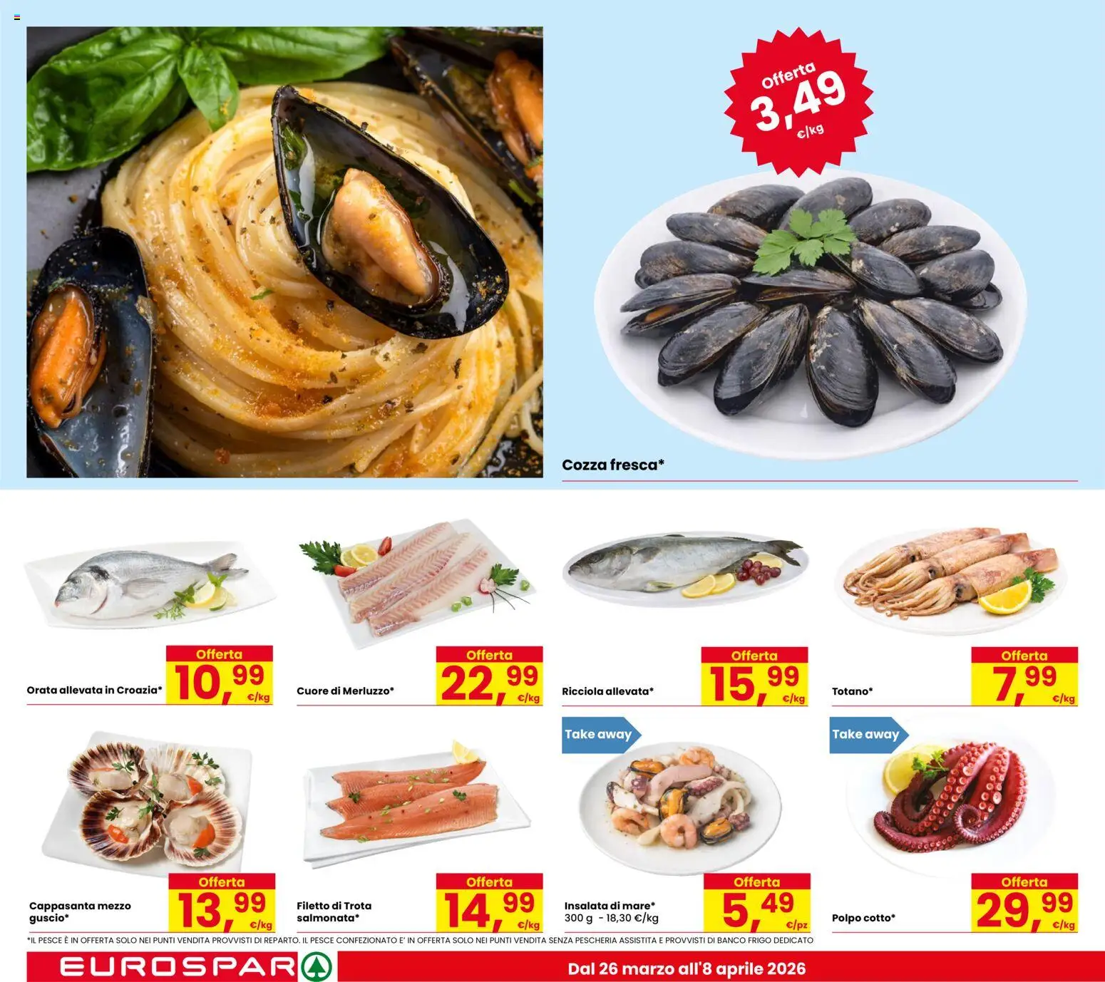 Volantino Despar del 26.03.2026 | Pagina: 6 | Prodotti: Pesce, Il pesce, Polpo, Orata