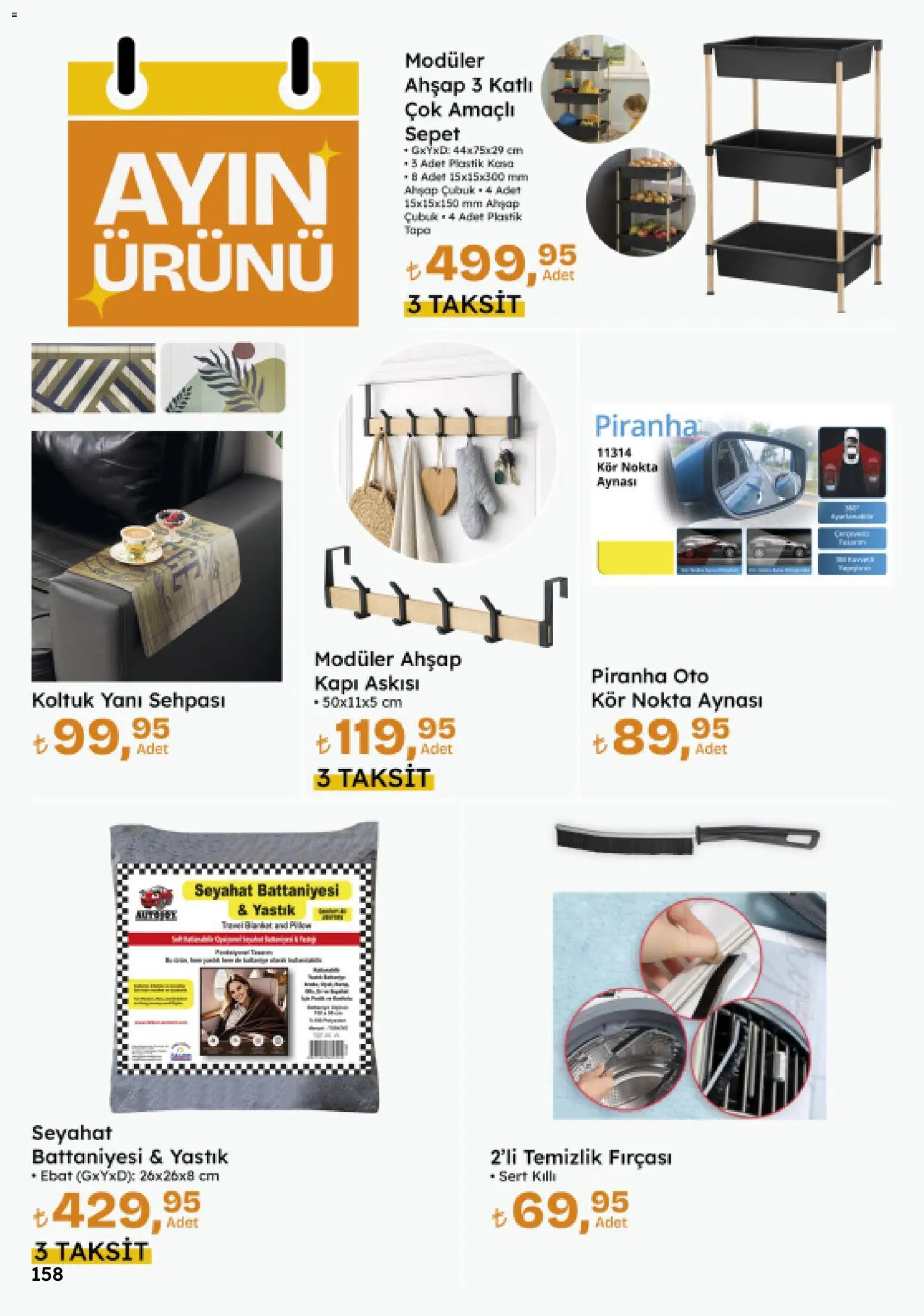 Migros Katalog - Migroskop - 16.04.2026 tarihinden itibaren geçerlidir | Sayfa: 158 | Ürünler: Yastık, Koltuk, Sepet, Kapı askısı