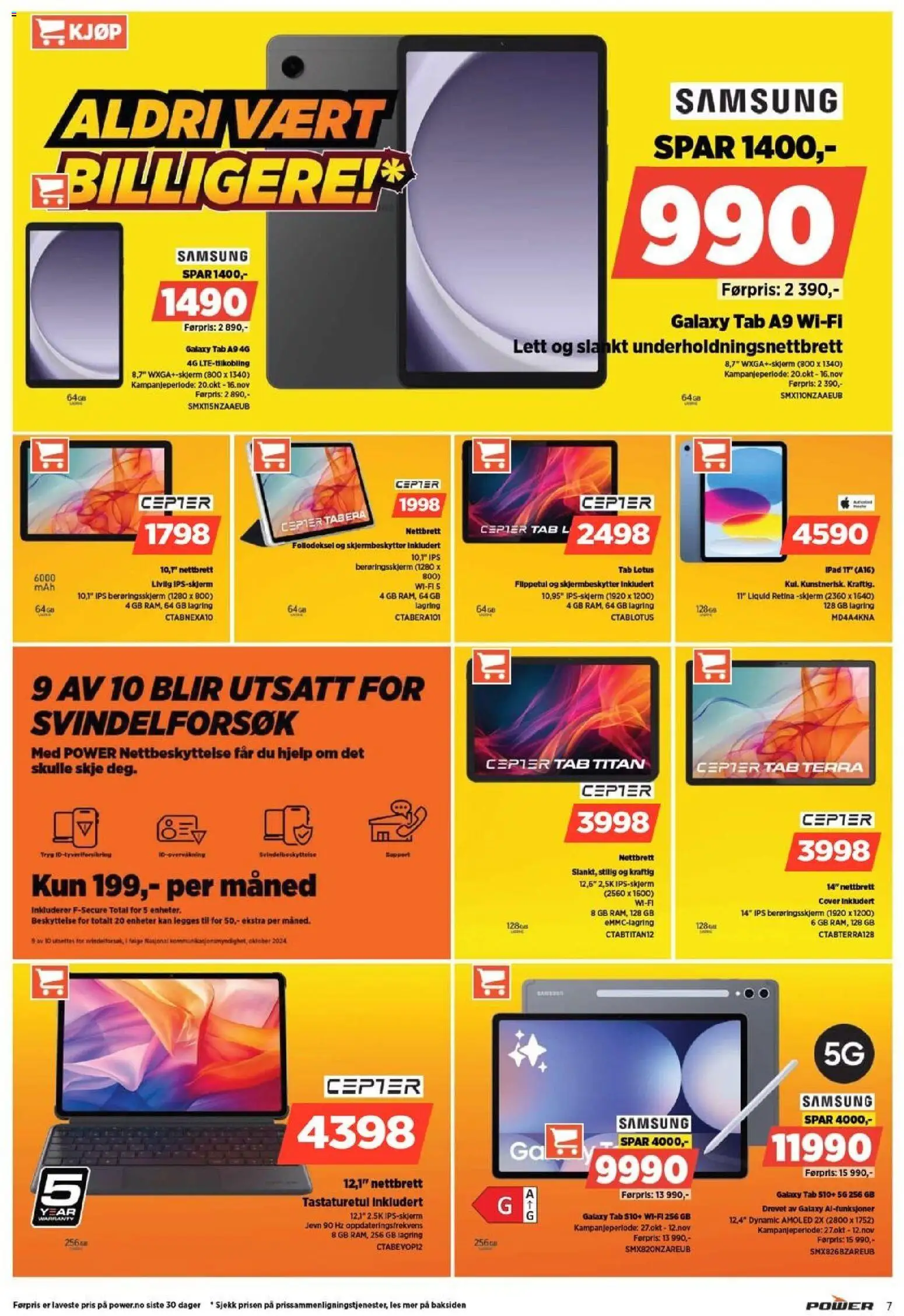 {H1} | Side: 7 | Produkter: Nettbrett, Skjerm, Sparris