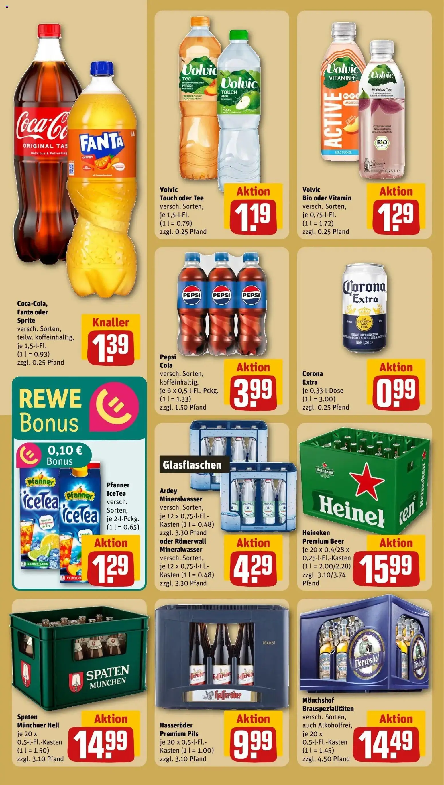 Rewe prospekt Gevelsberg	 – gültig ab 09.02.2026 | Seite: 23 | Produkte: Cola, Bier, Zucker, Tee