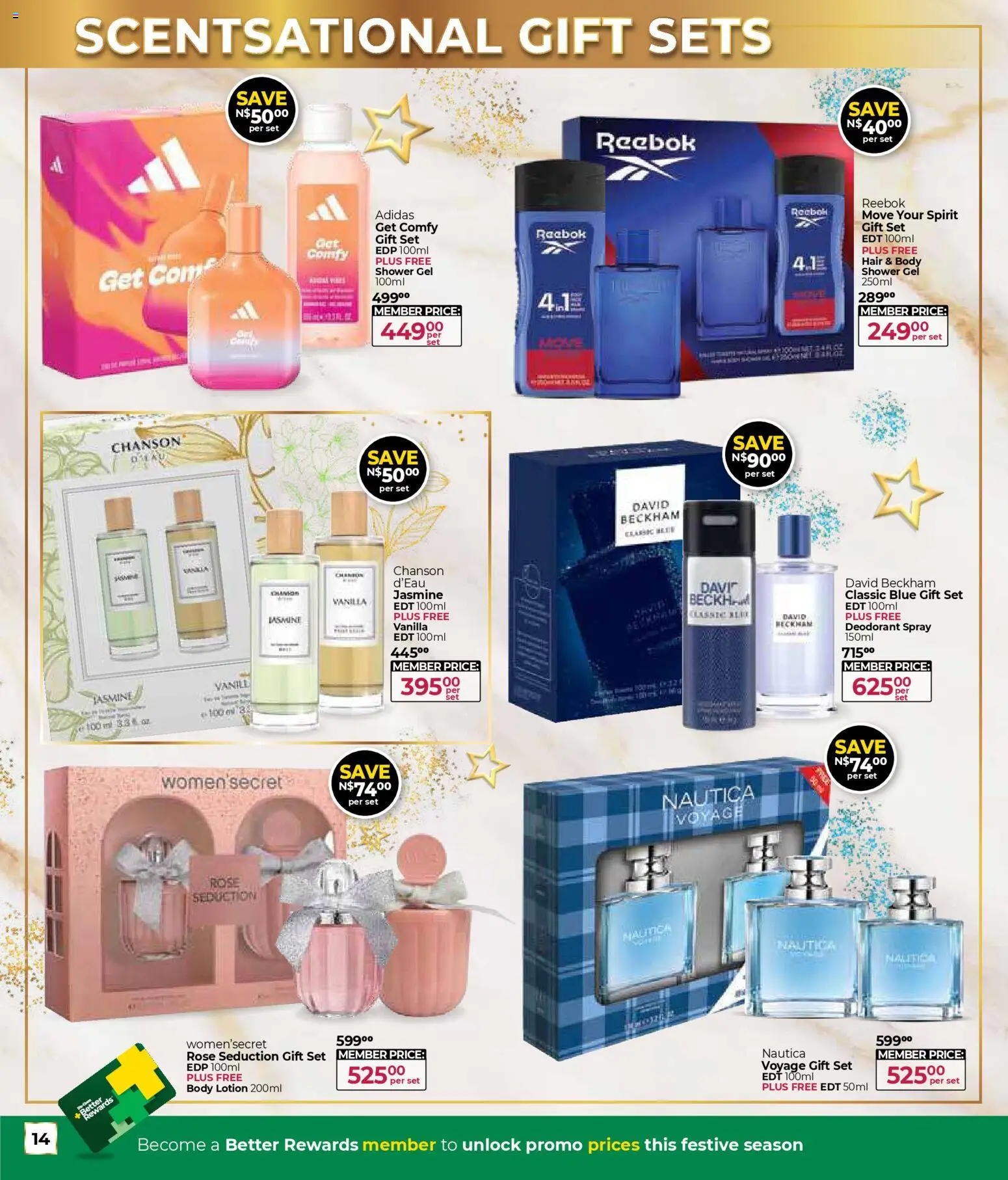 New Dis-Chem catalogue – valid from 29.10.2025 | Page: 14 | Products: Shower, Shower gel, Deodorant, Lotion