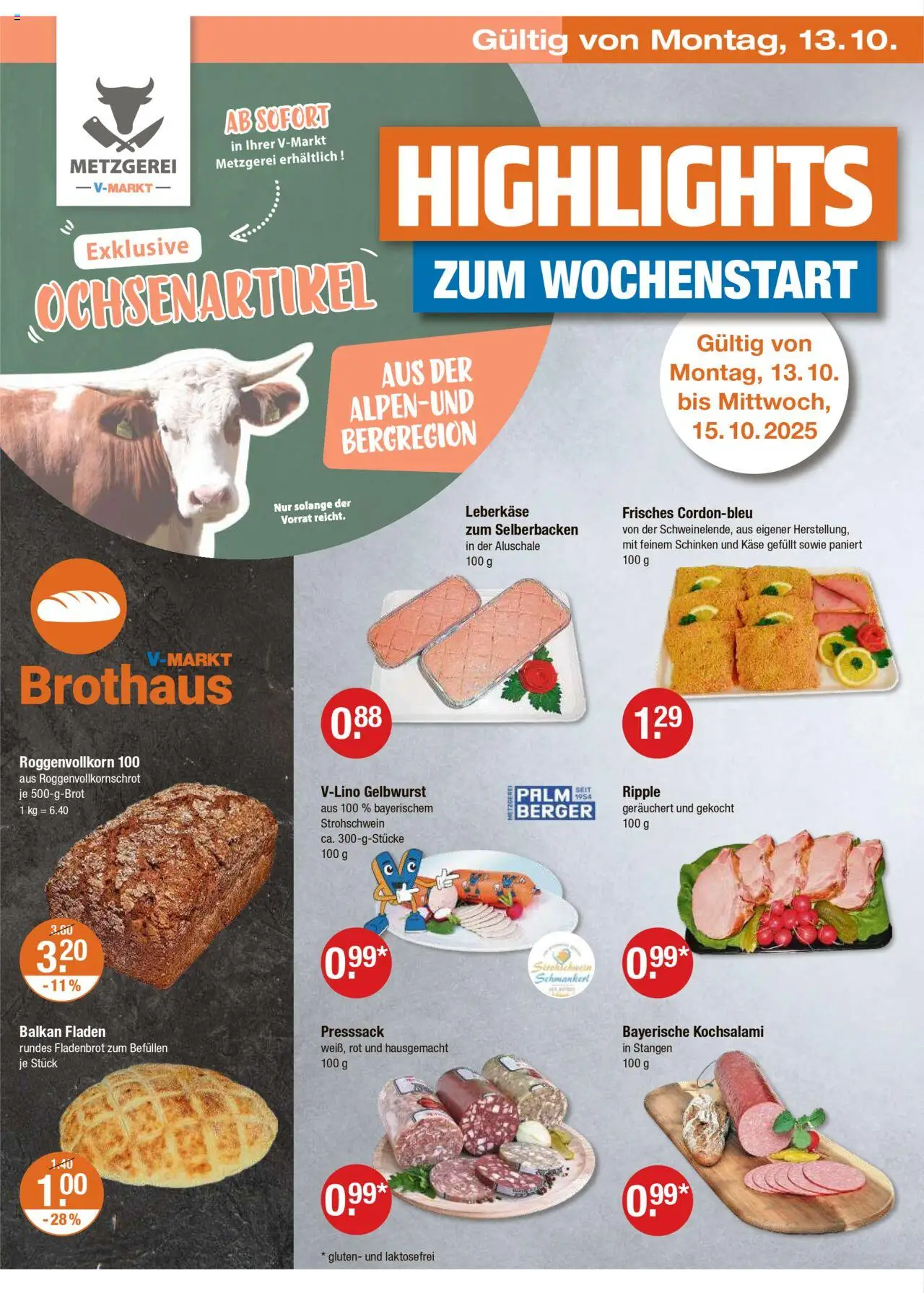 V-Markt - M&#252;nchen – gültig ab 09.10.2025 | Seite: 18 | Produkte: Käse, Schinken, Leberkase