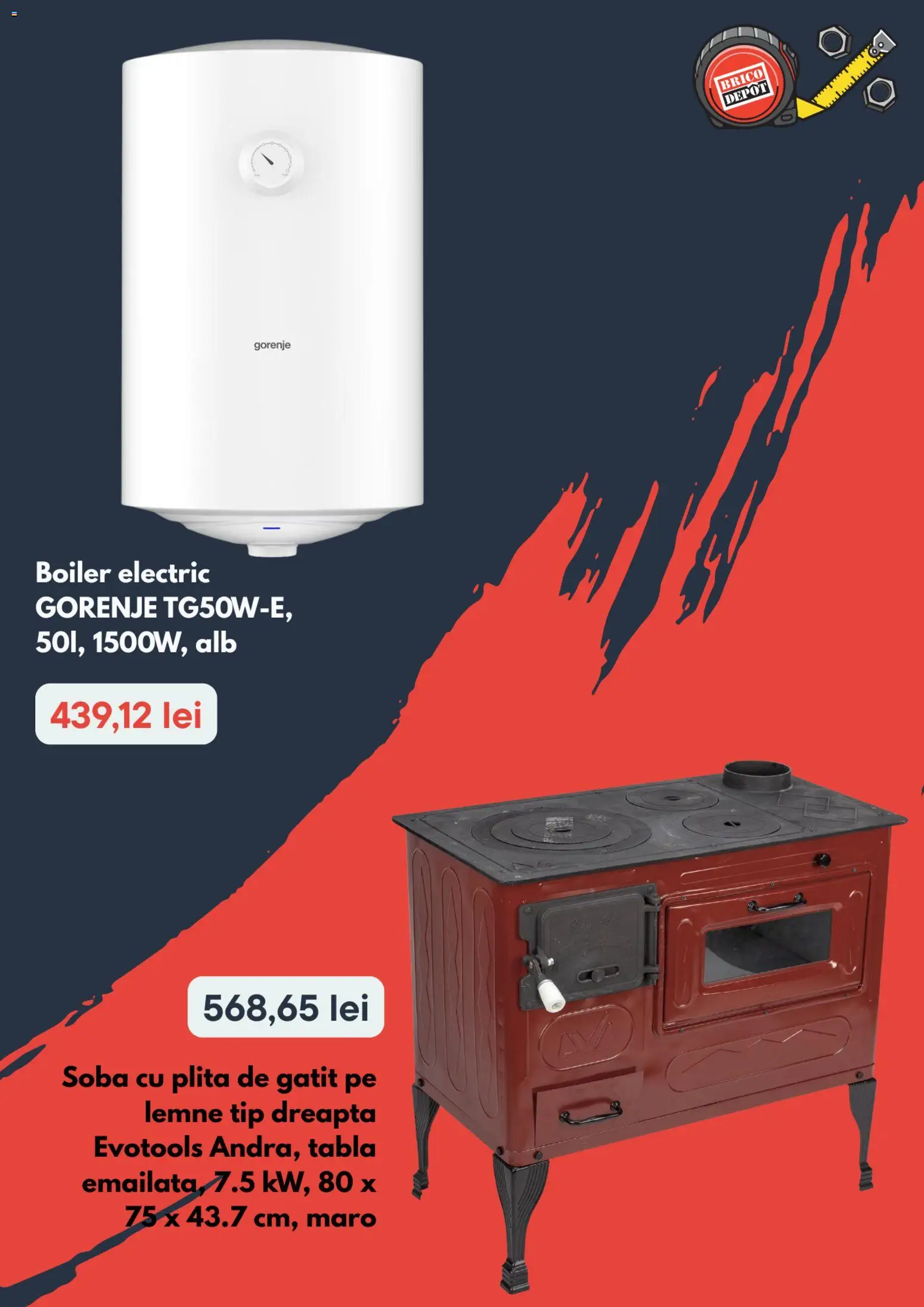Noul catalog Brico Depot – valabil de la 15.01.2026 | Pagină: 5 | Produse: Boiler, Plită, Tablă, Sobă