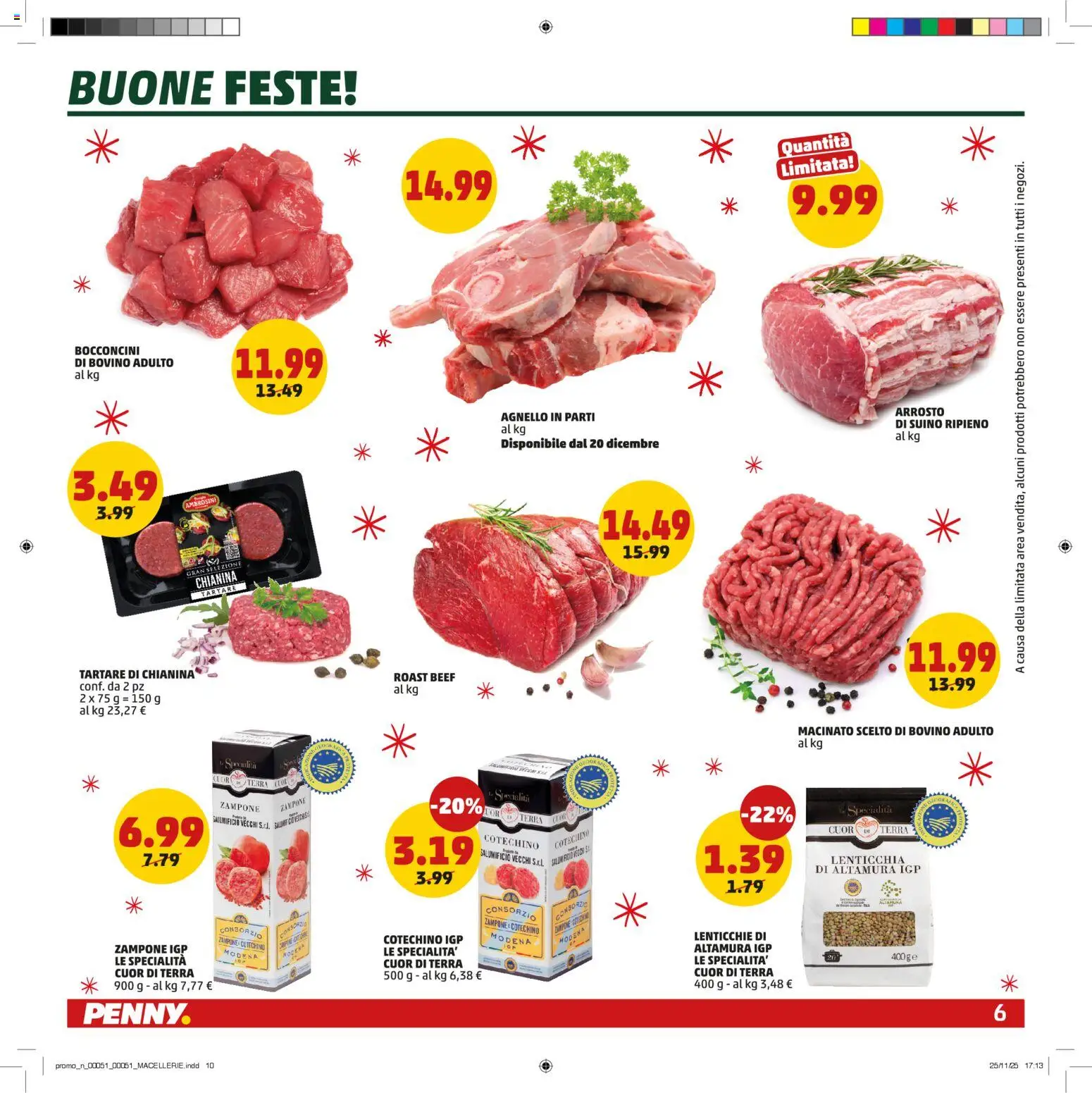 Volantino PENNY del 15.12.2025 | Pagina: 6 | Prodotti: Suino, Agnello, Cotechino, Terra
