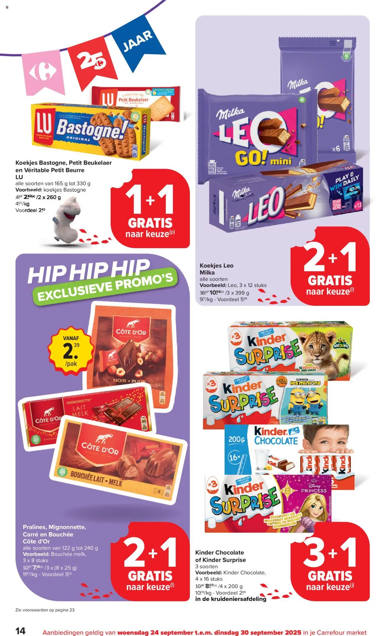  | Pagina: 14 | Producten: Koekjes, Kinder, Melk