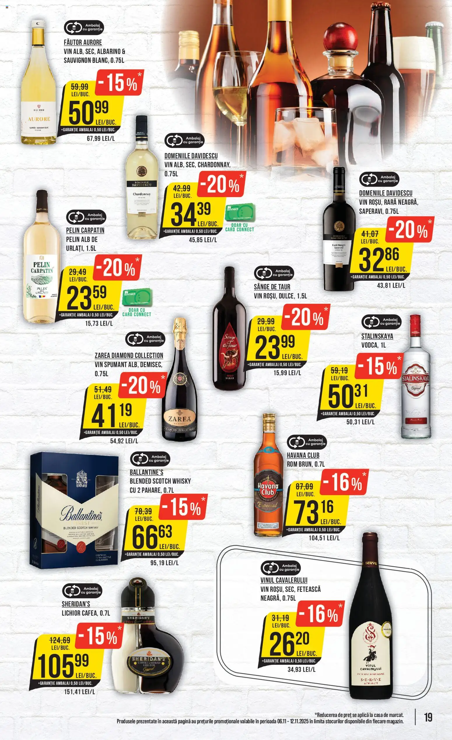 Noul catalog Mega Image – valabil de la 06.11.2025 | Pagină: 19 | Produse: Lichior, Vin, Rom