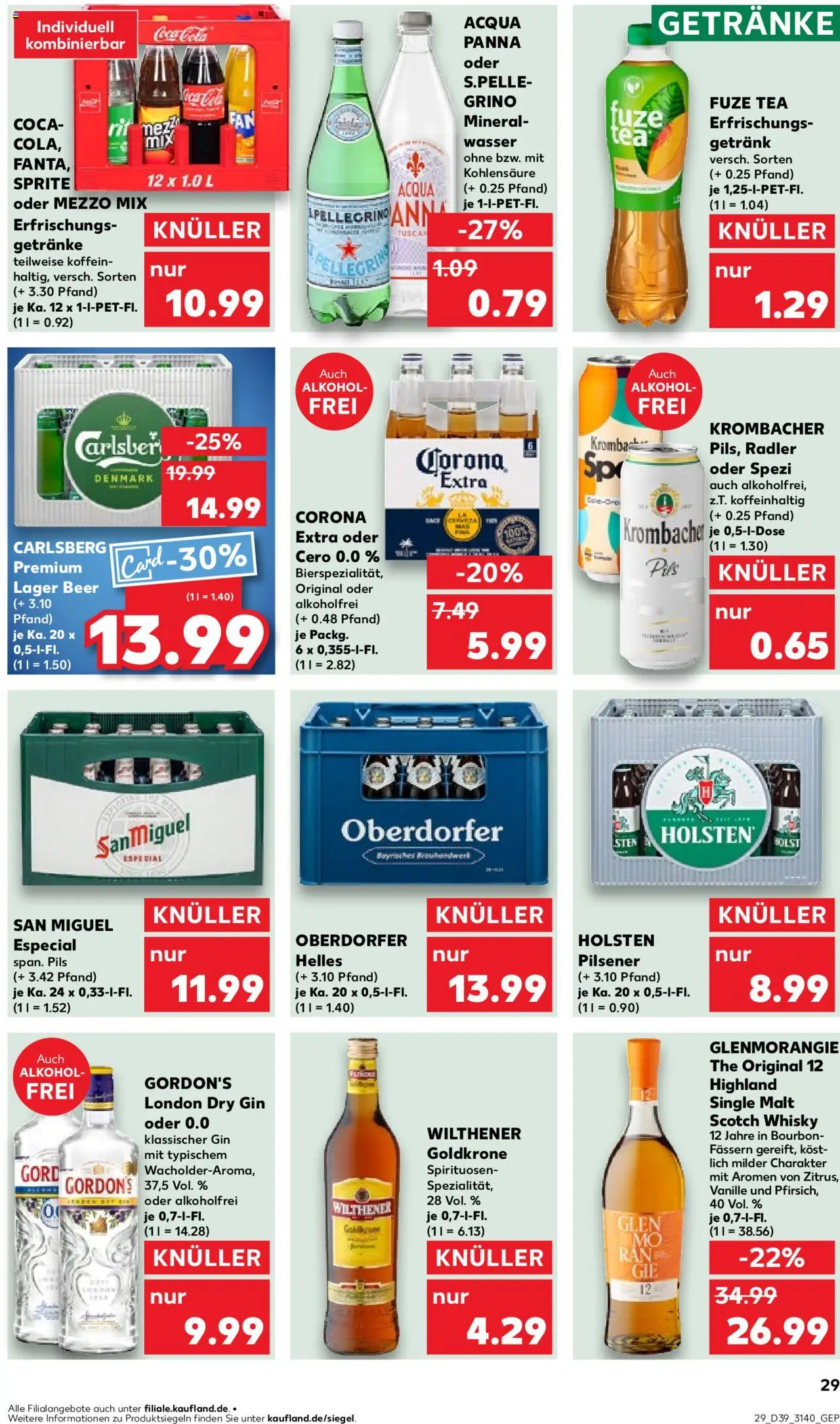 Kaufland prospekt Leipzig	 – gültig ab 25.09.2025 | Seite: 29 | Produkte: Wilthener, Holsten, Krombacher, Oder mezzo mix