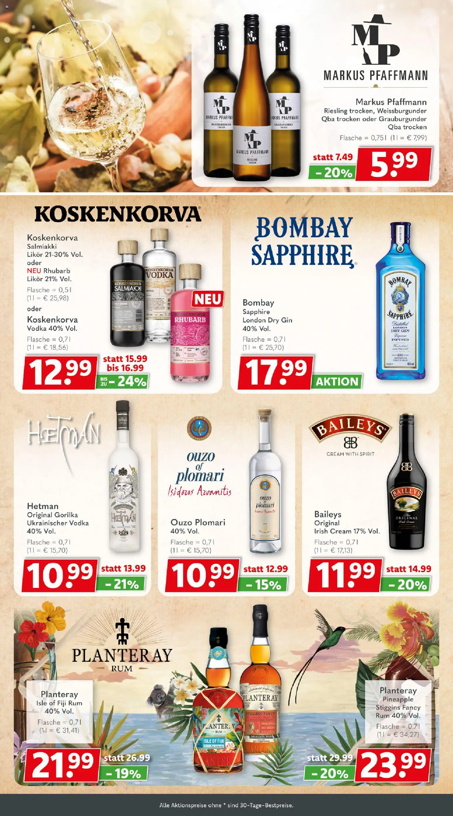 Getränkeland Prospekt 	 – gültig ab 16.03.2026 | Seite: 7 | Produkte: Rum, Vodka, Gin, Ouzo plomari