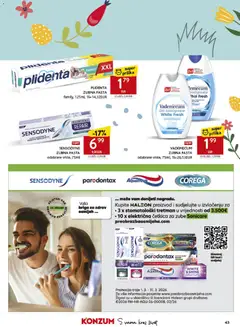 SENSODYNE ZUBNA PASTA odabrane vrste, 75ml, Toothpaste for sensitive teeth, selected types, 75ml - Pregled kataloga iz trgovine Konzum, vrijedi od 18.03.2026 | Stranica: 43