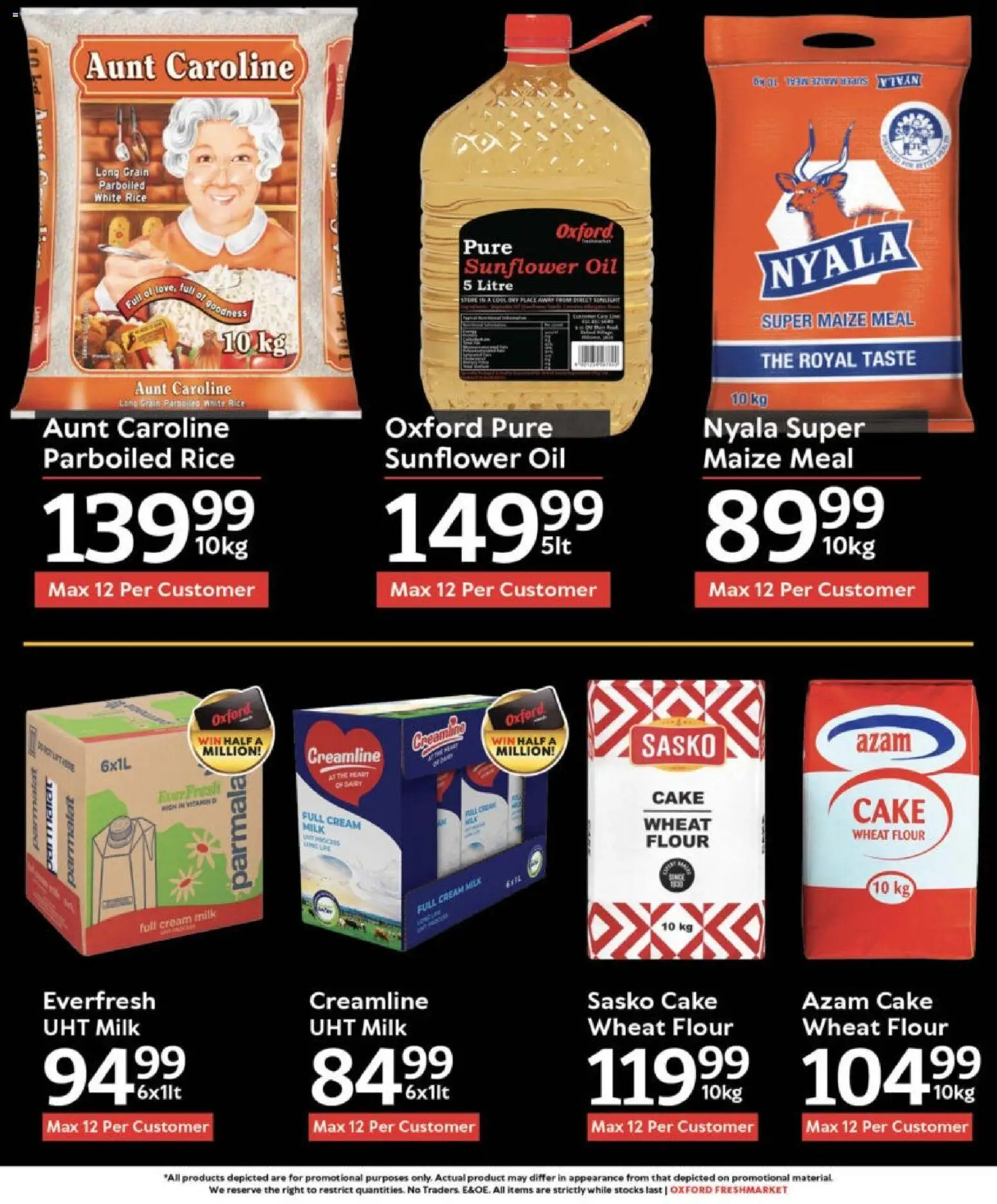 New Oxford Freshmarket catalogue – valid from 29.10.2025 | Page: 12 | Products: Cake, Maize meal, Milk, Cream