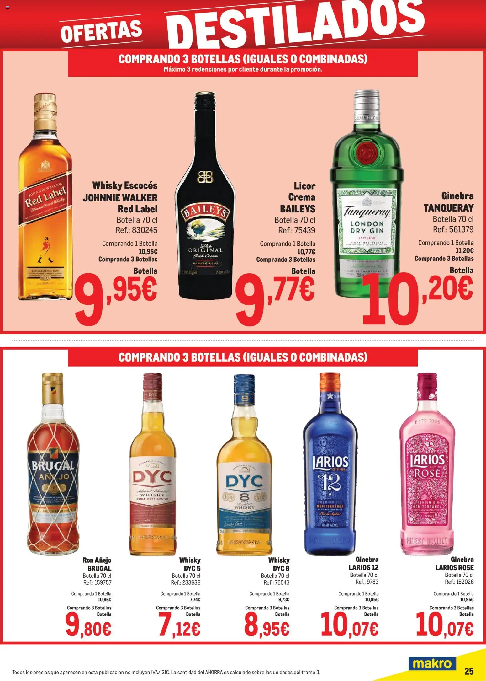 Makro - Precios Sur │ válido desde el 02.02.2026 | Página: 25 | Productos: Licor, Ron, Ginebra, Whisky