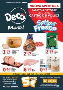 Anteprima del volantino Decò Market - Nuova apertura Castro dei Volsci catalogo valido a partire dal 04.10.2025