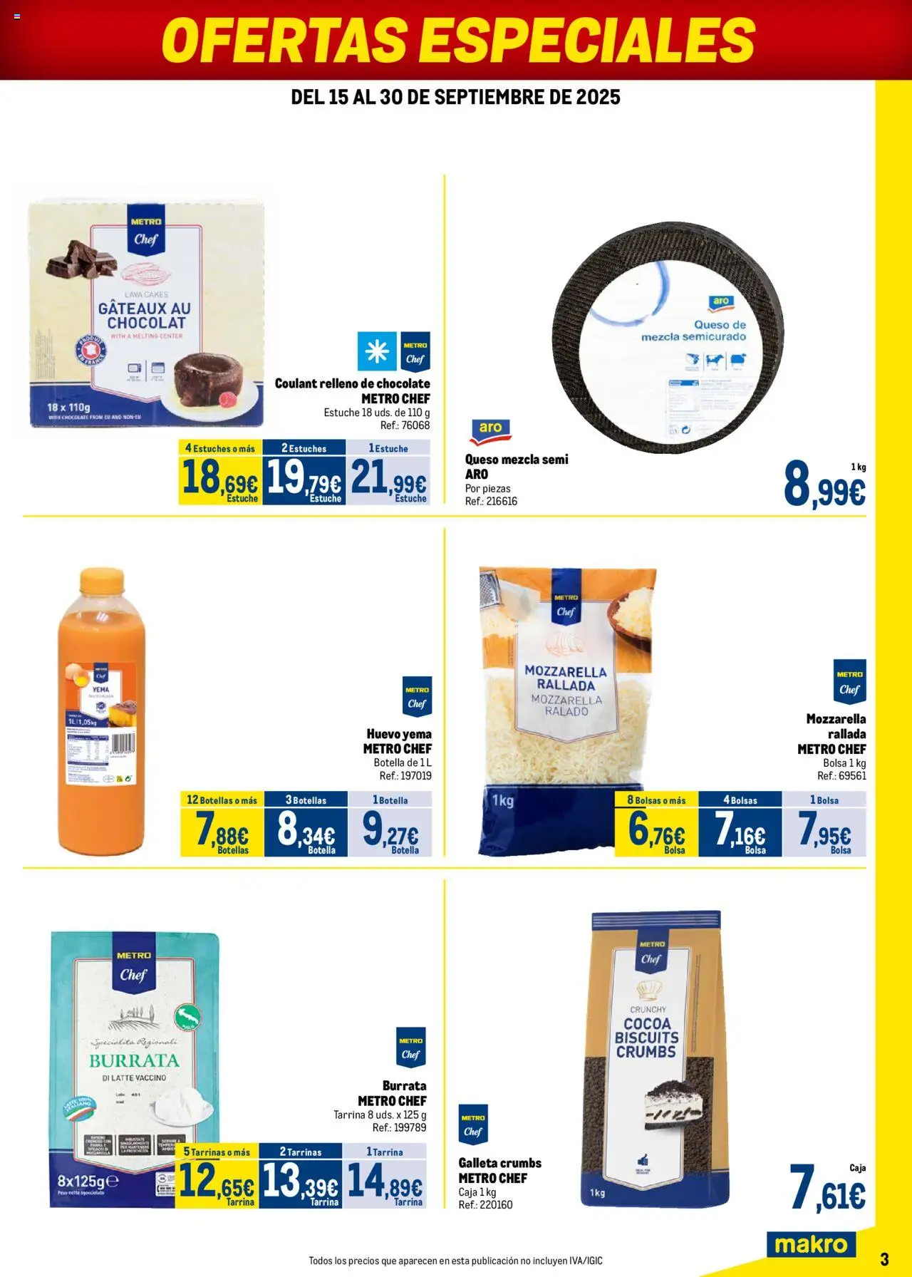 Makro - Oferta especial septiembre Canarias │ válido desde el 15.09.2025 | Página: 3 | Productos: Queso, Chocolate, Bolsa, Caja