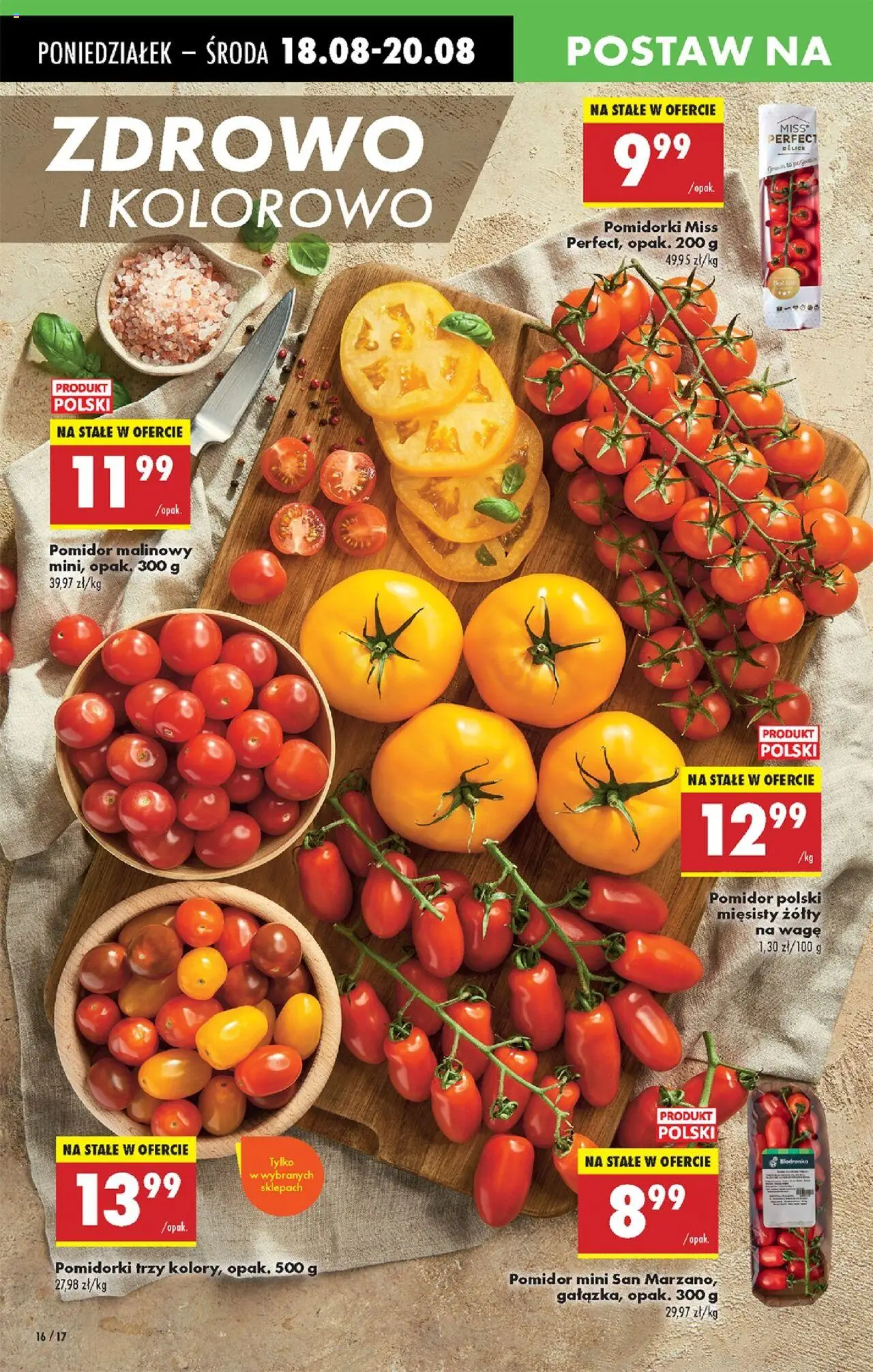 Biedronka gazetka od 18.08.2025 | Strona: 20 | Produkty: Pomidor malinowy