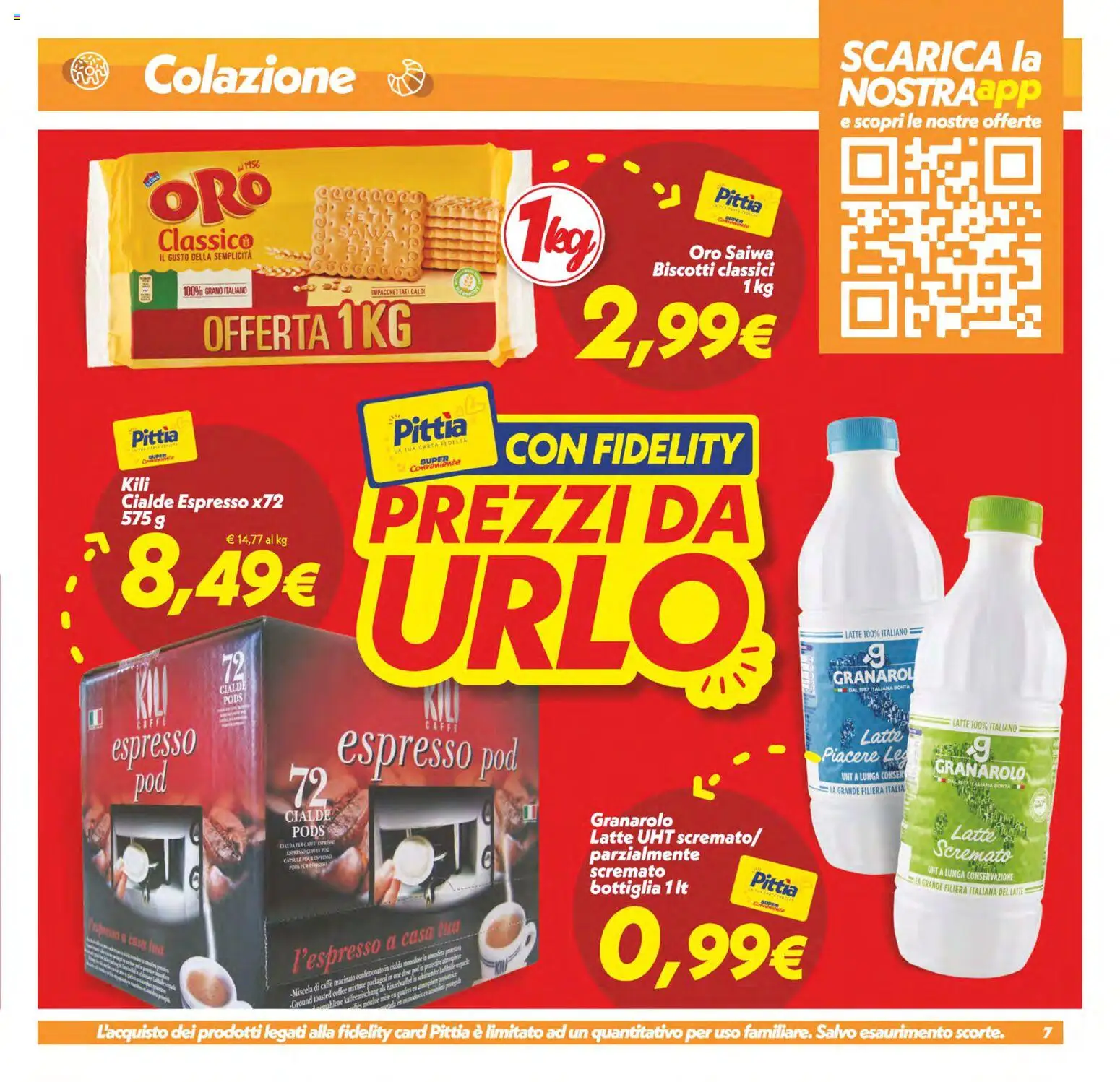 Volantino SuperConveniente del 23.01.2026 | Pagina: 7 | Prodotti: Caffè, Latte, Latte parzialmente scremato, Bottiglia