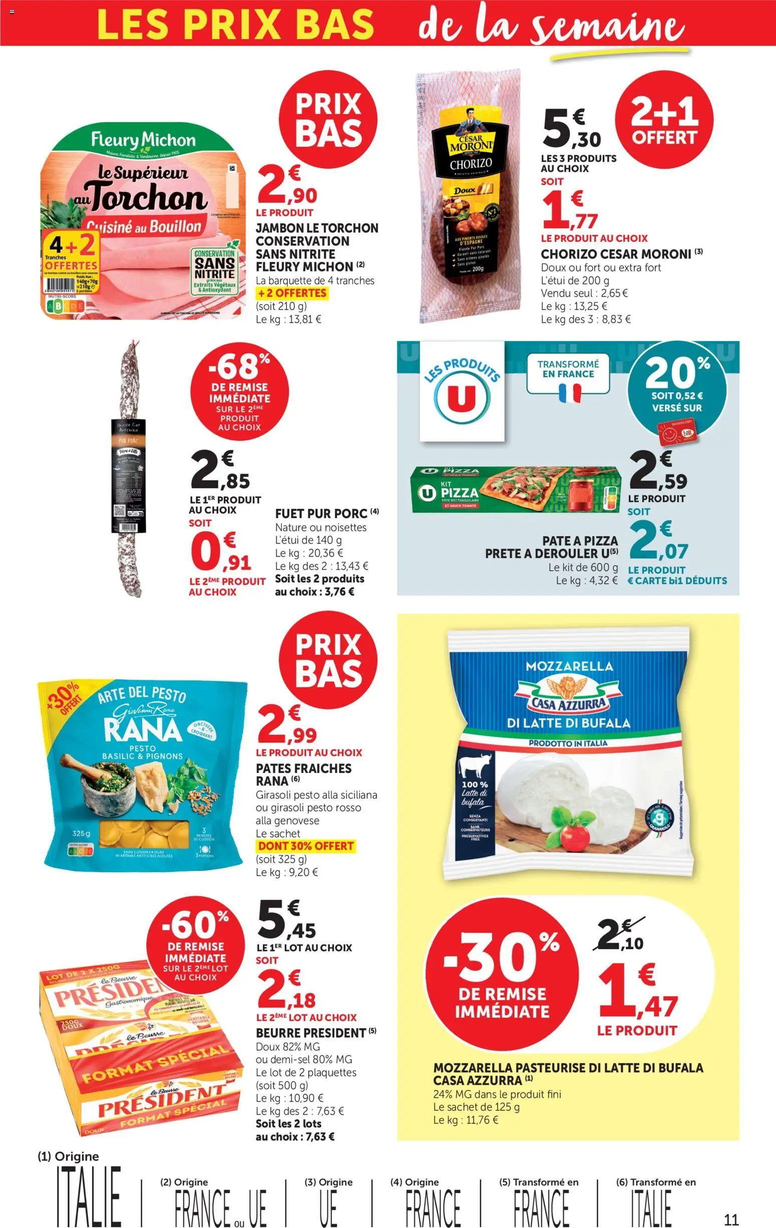 {H1} | Page: 11 | Produits: Pesto, Pizza, Porc, Pâtes